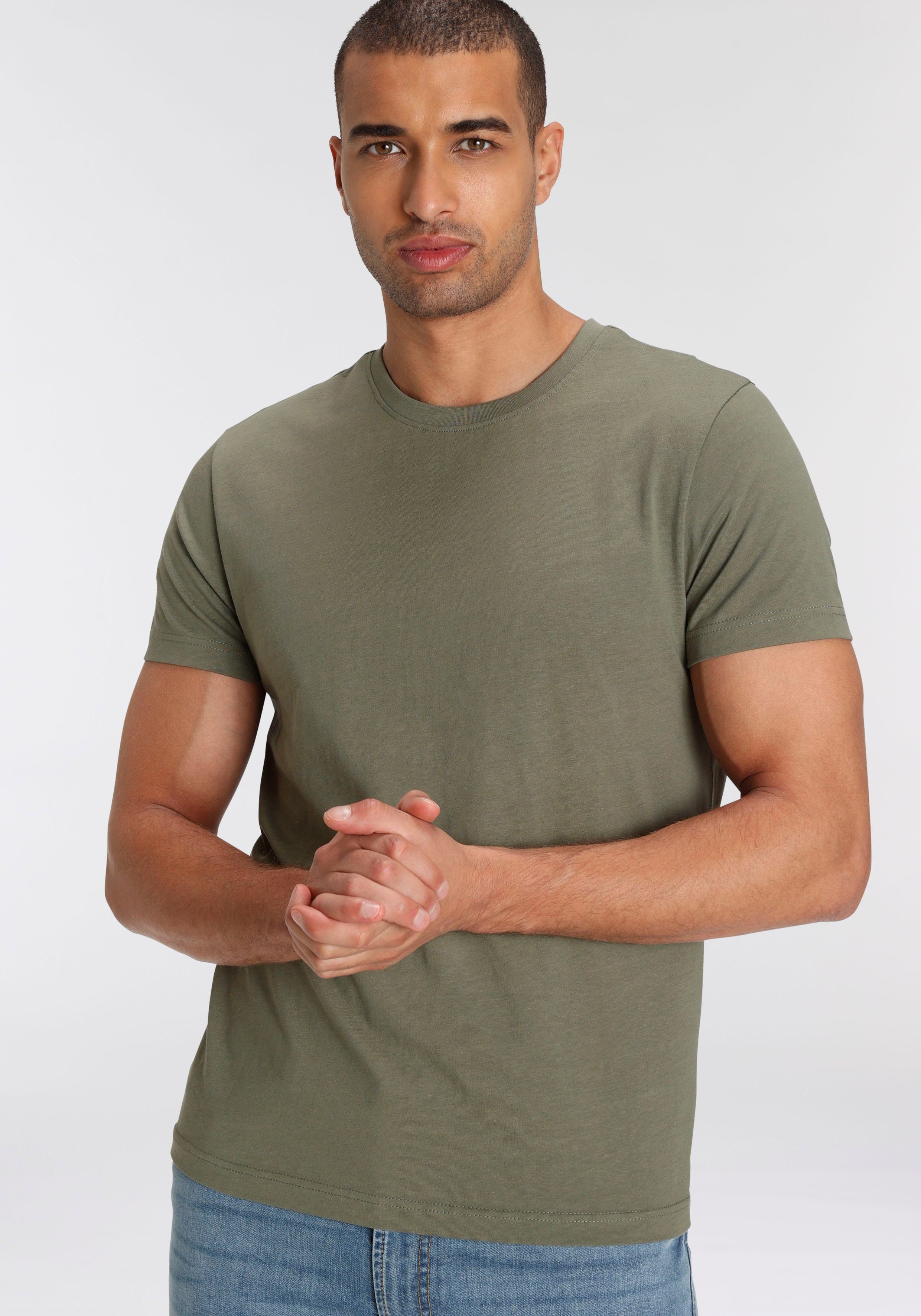 AJC T-shirt losse pasvorm basic stijl (3-delig Set van 3)