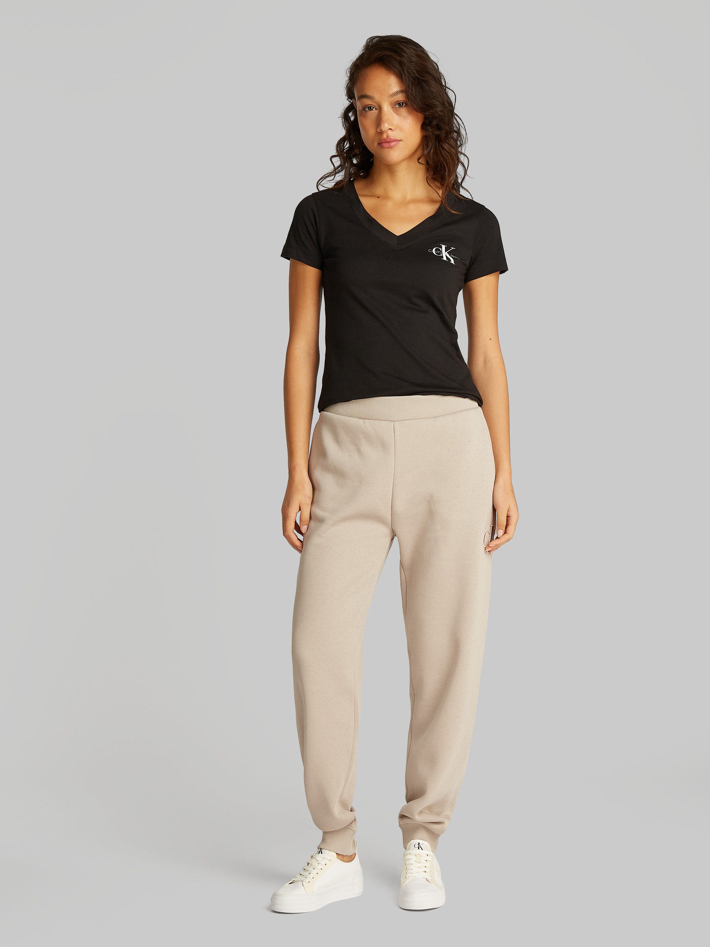 Calvin Klein T-shirt 2-PACK MONOLOGO V-NECK TEE (Set van 2)