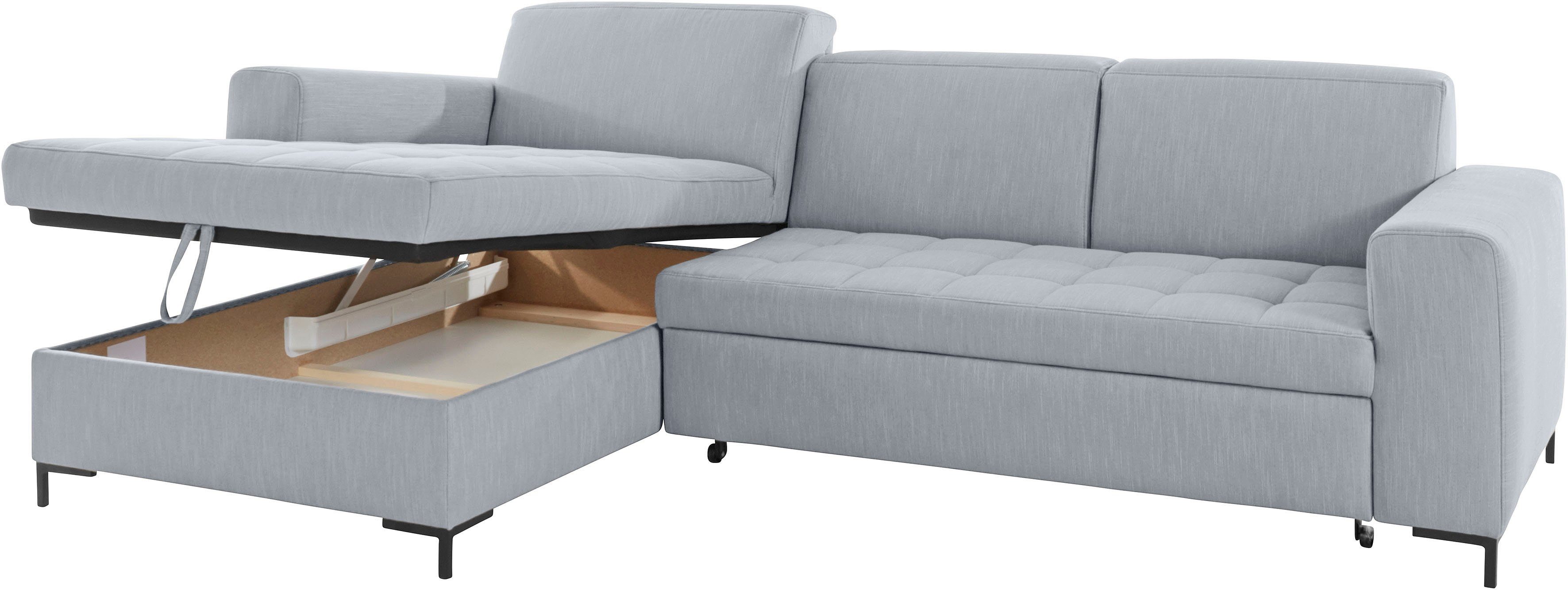 OTTO products Hoekbank Grazzo, tijdloos & elegant, moderne zittinghechting, Breedte 266cm, L-vorm