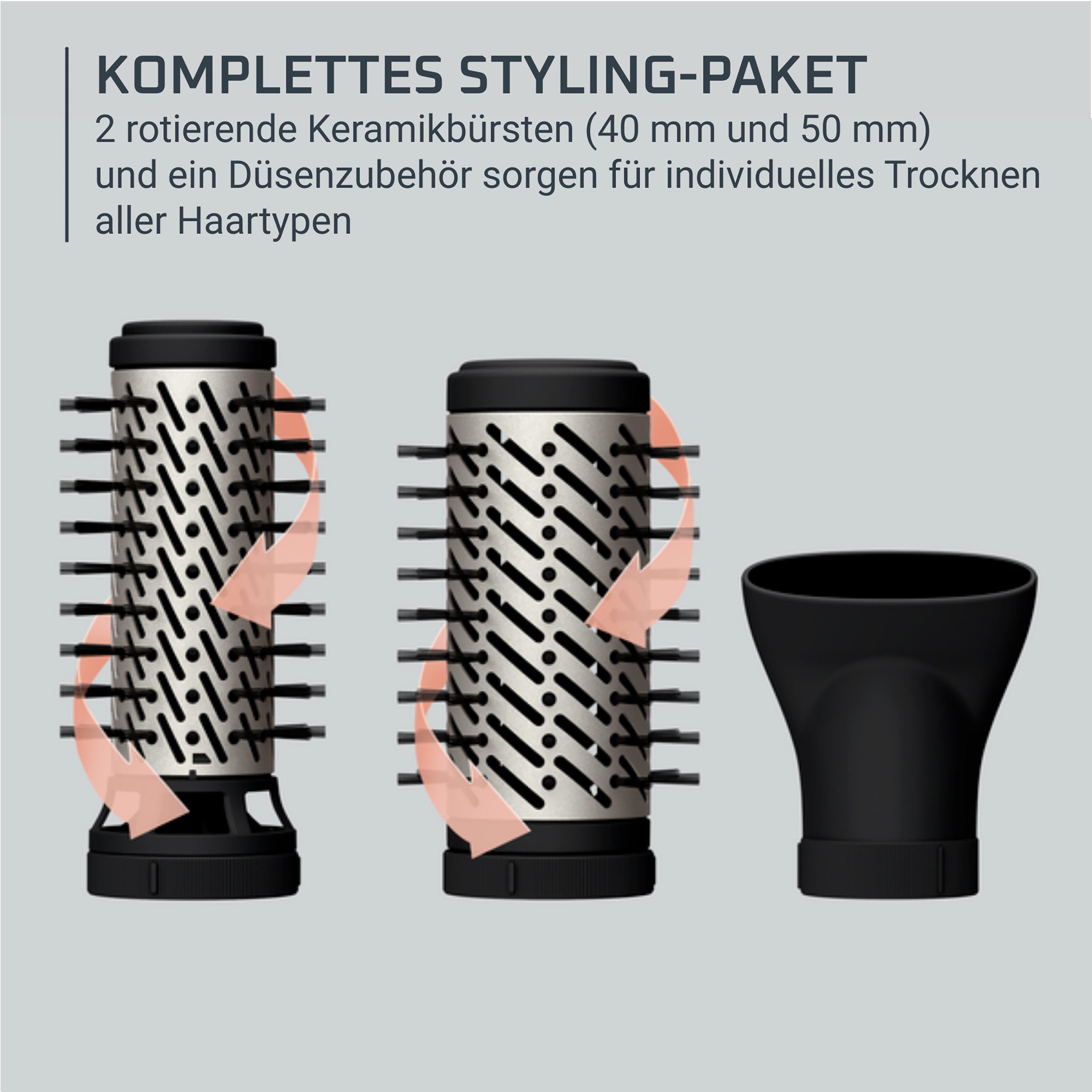 Rowenta Warme lucht borstel UB9530 Brush Activ Rotierende Warmluftbürste