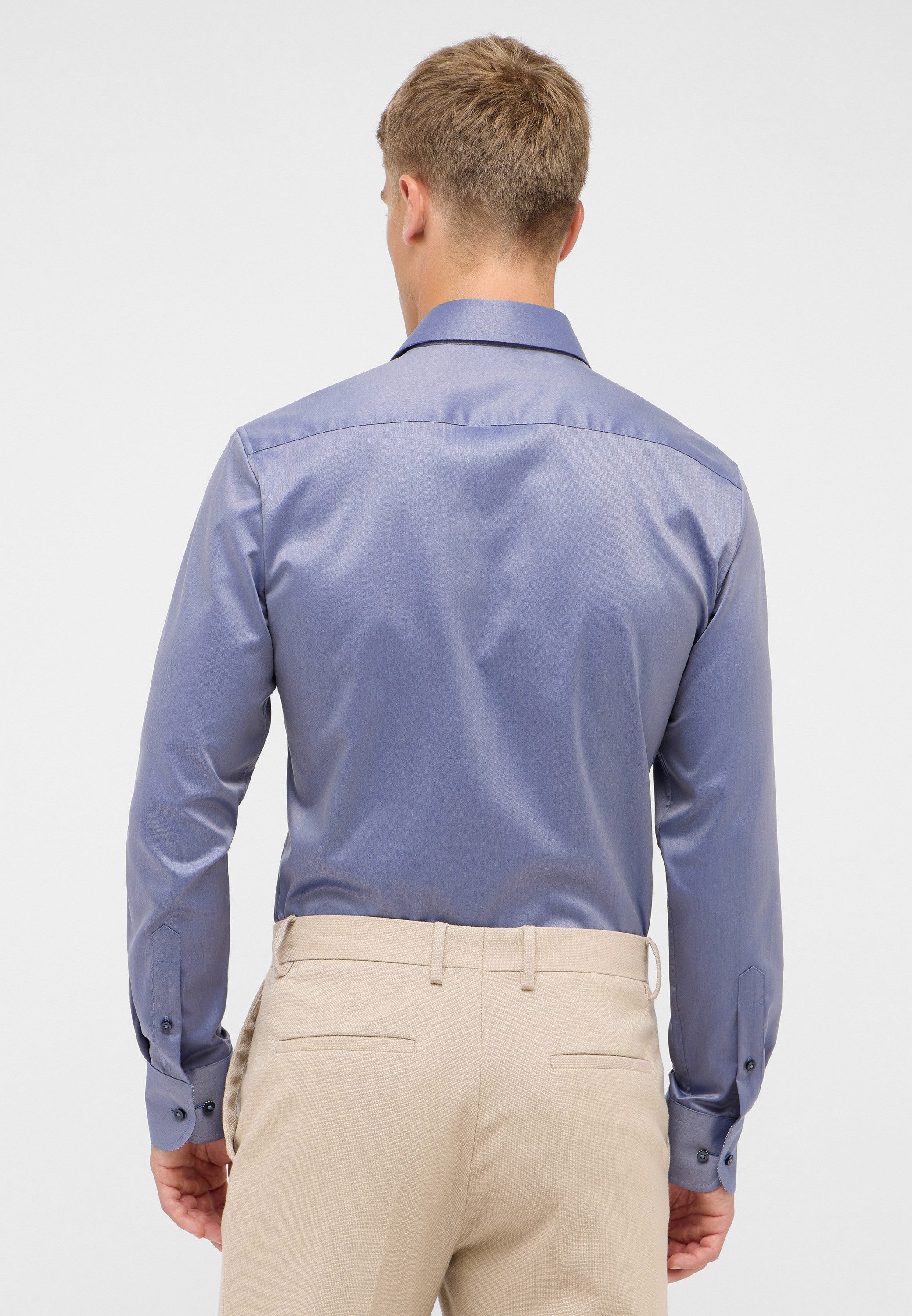 Eterna Overhemd met lange mouwen Slim fit NON IRON (strijkvrij)