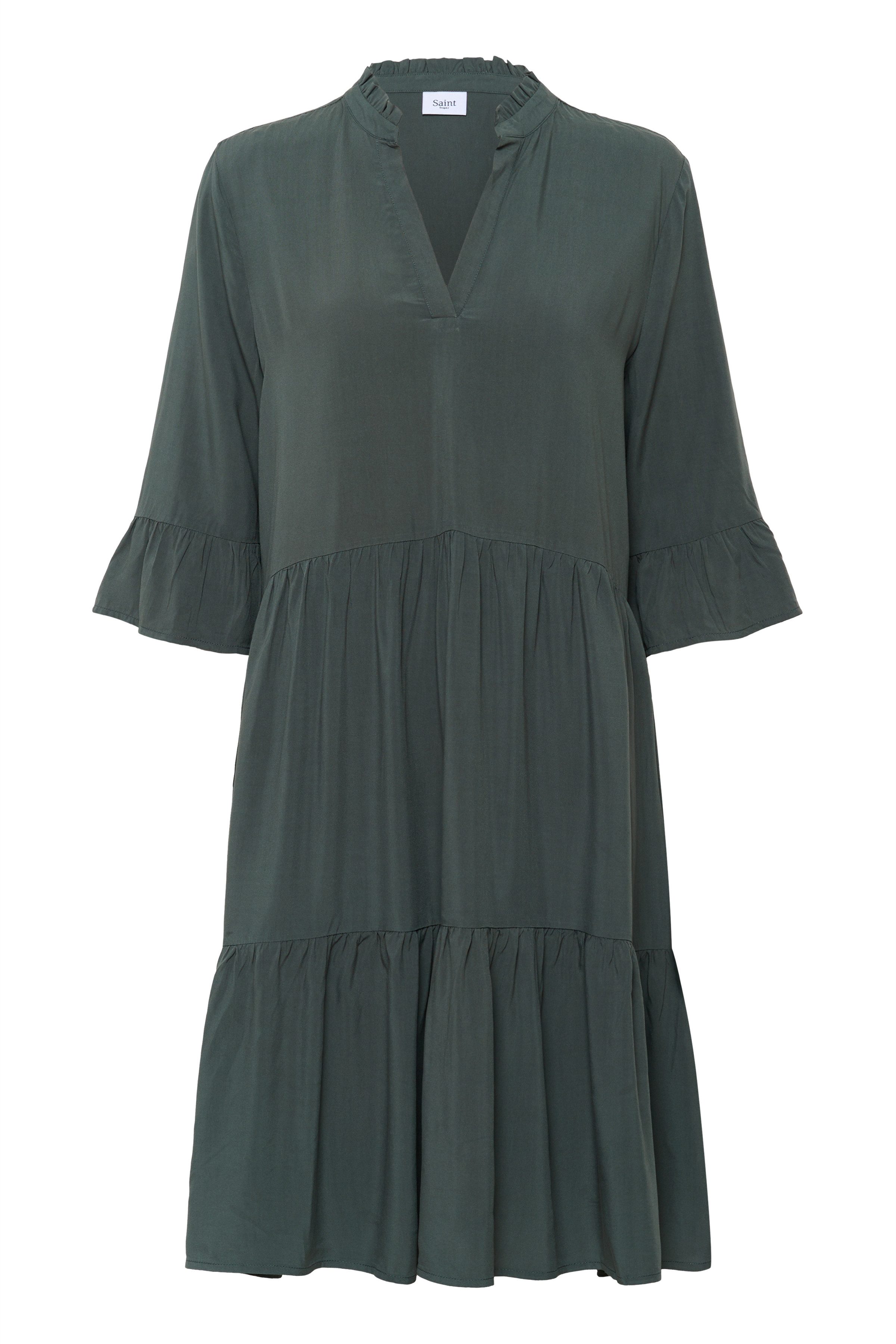 Saint Tropez Blousejurk EdaSZ dress met volants en 3/4 mouwen
