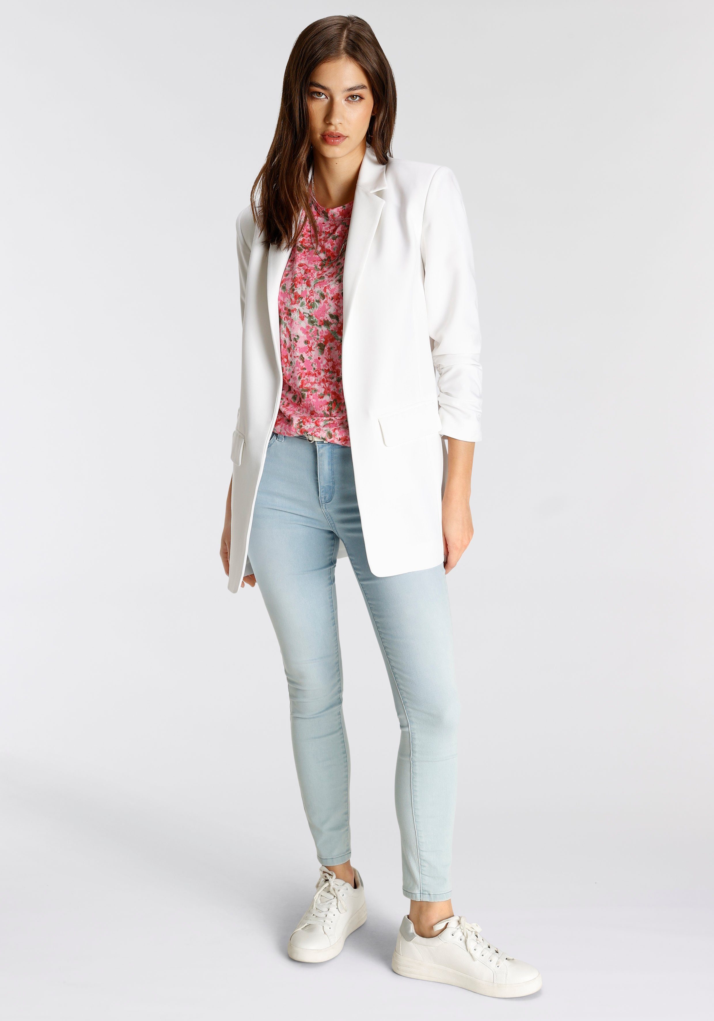 Tamaris Shirt Korte mouwen, figuurvriendelijke pasvorm, animal-print-look