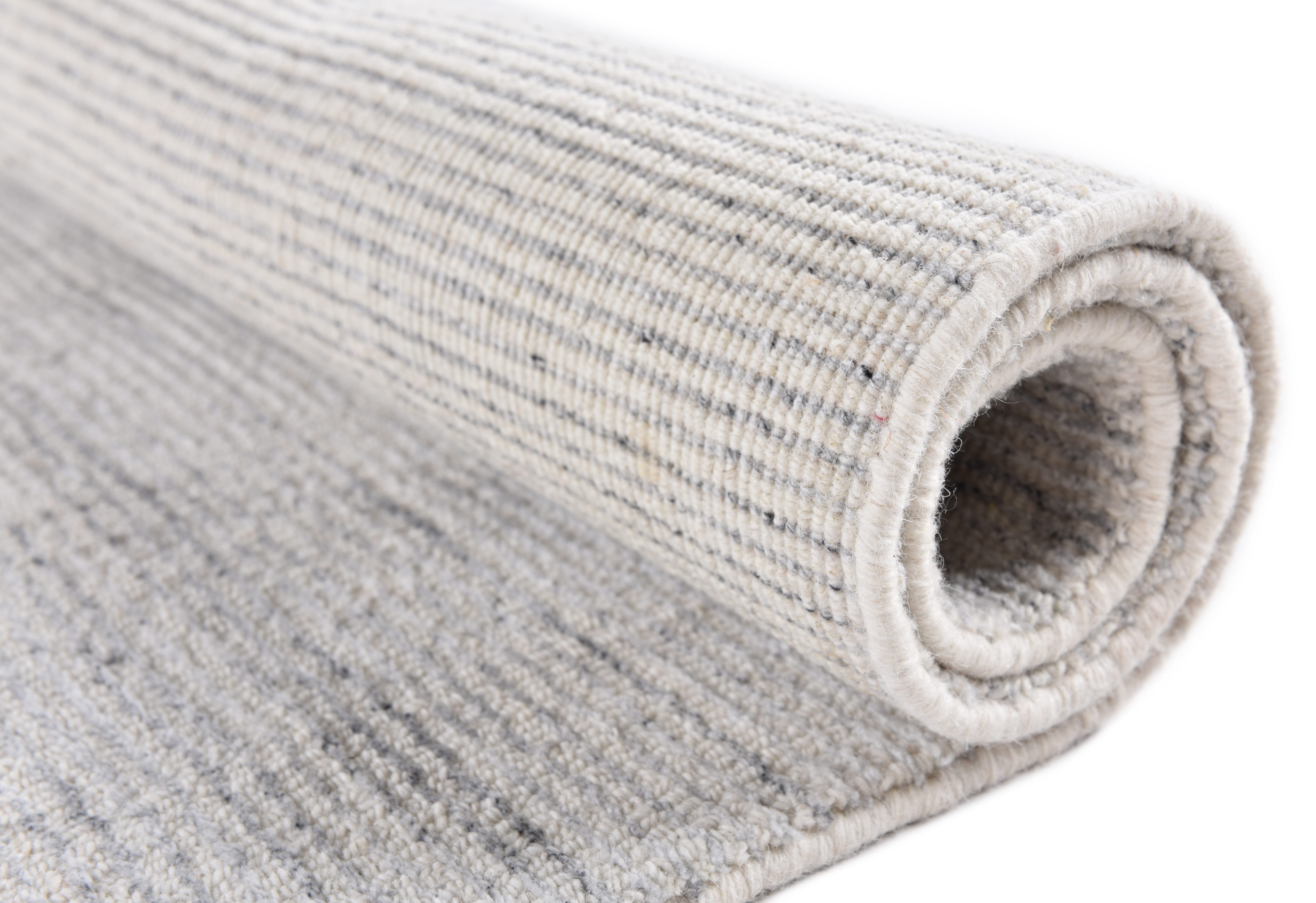 THEKO Vloerkleed Boston UNI Handgeweven tapijt, gemêleerd, zachte kwaliteit, 60% viscose, handgeweven