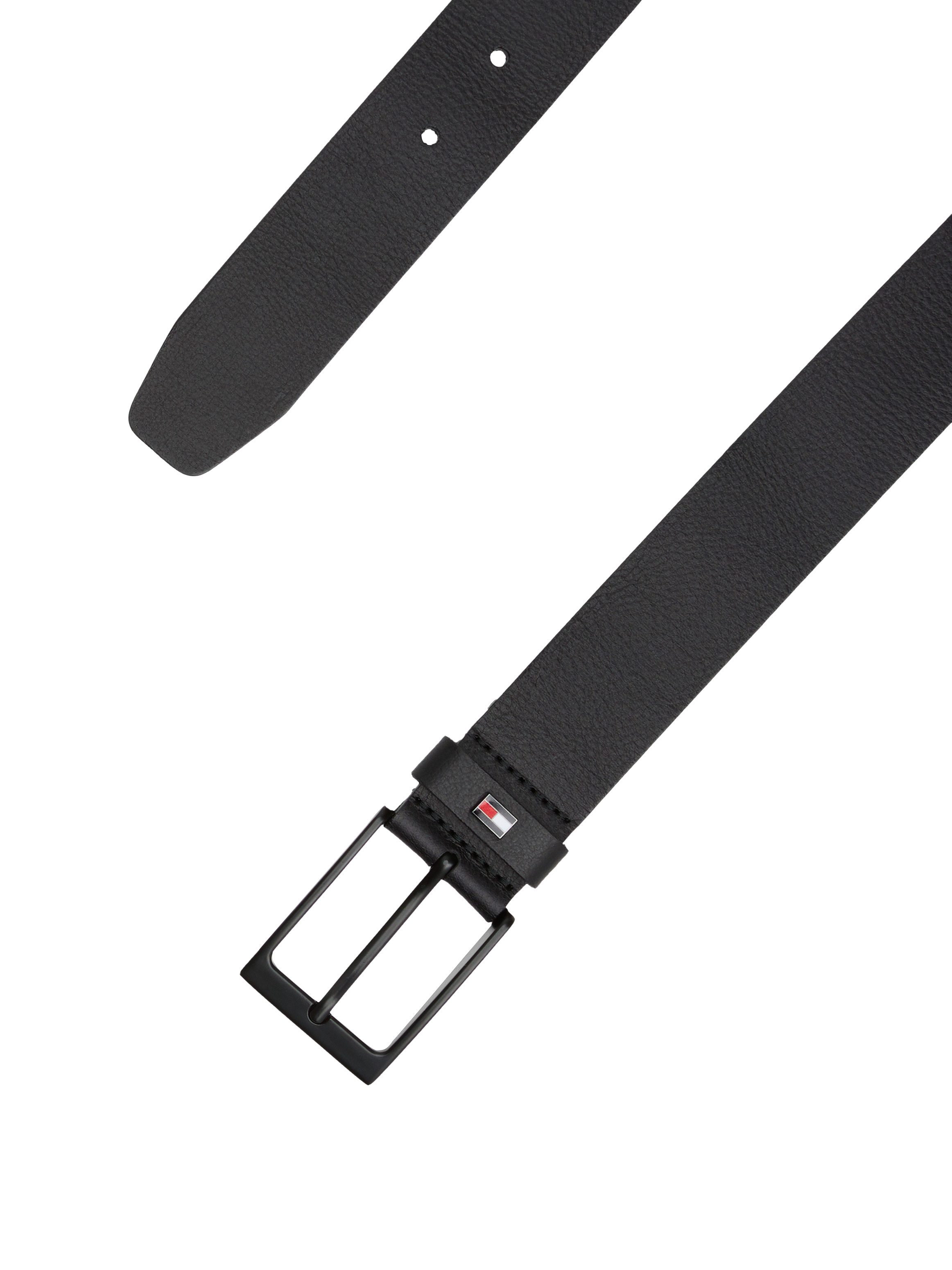 Tommy Hilfiger Leren riem LAYTON 3.5 Metalen patch, eenvoudige doornsluiting
