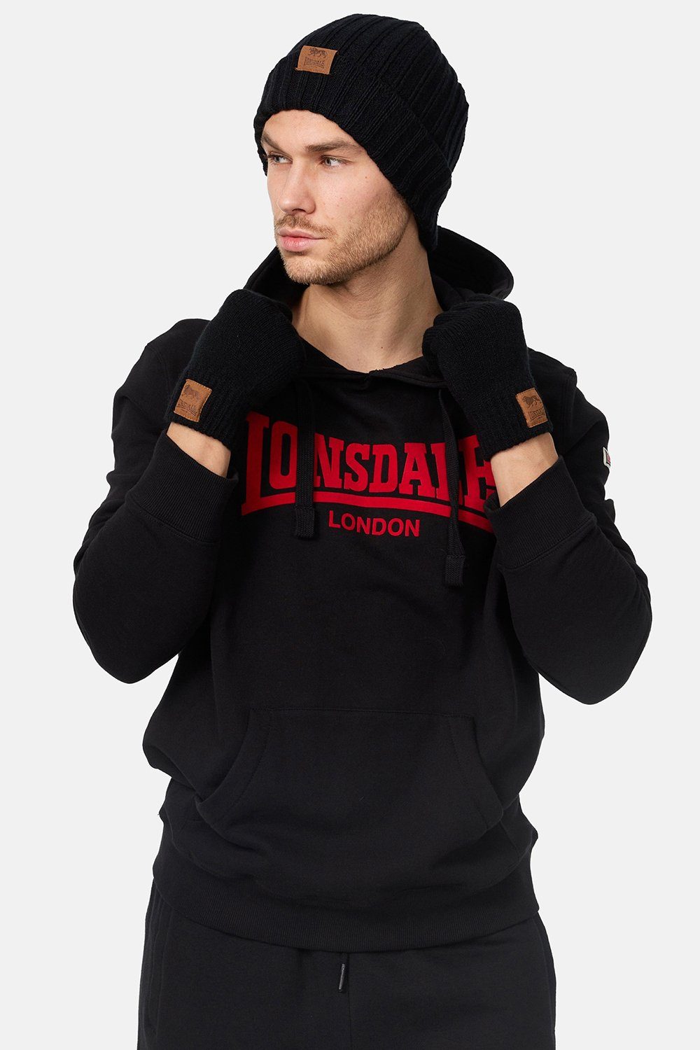 Lonsdale Gebreide muts DEAZLEY (set, 2 stuks)