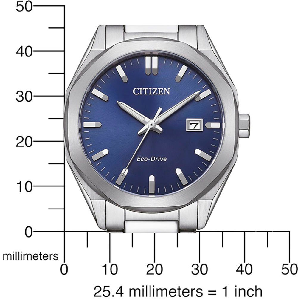 Citizen Solarhorloge BM7620-83A Horloge, herenhorloge, datum, stalen armband