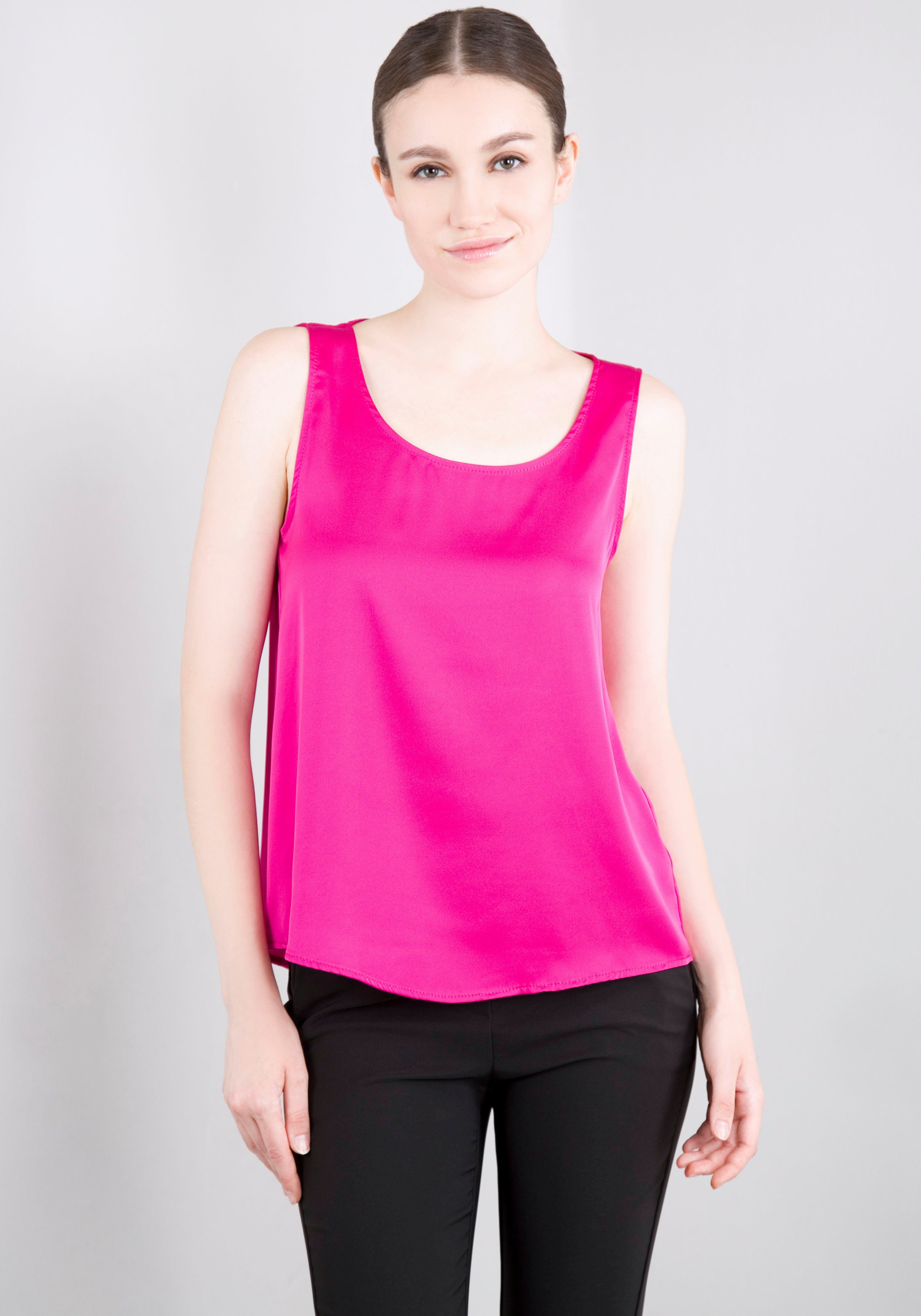 IMPERIAL Top in glanzende satijnkwaliteit dames tops maat S (36) roze