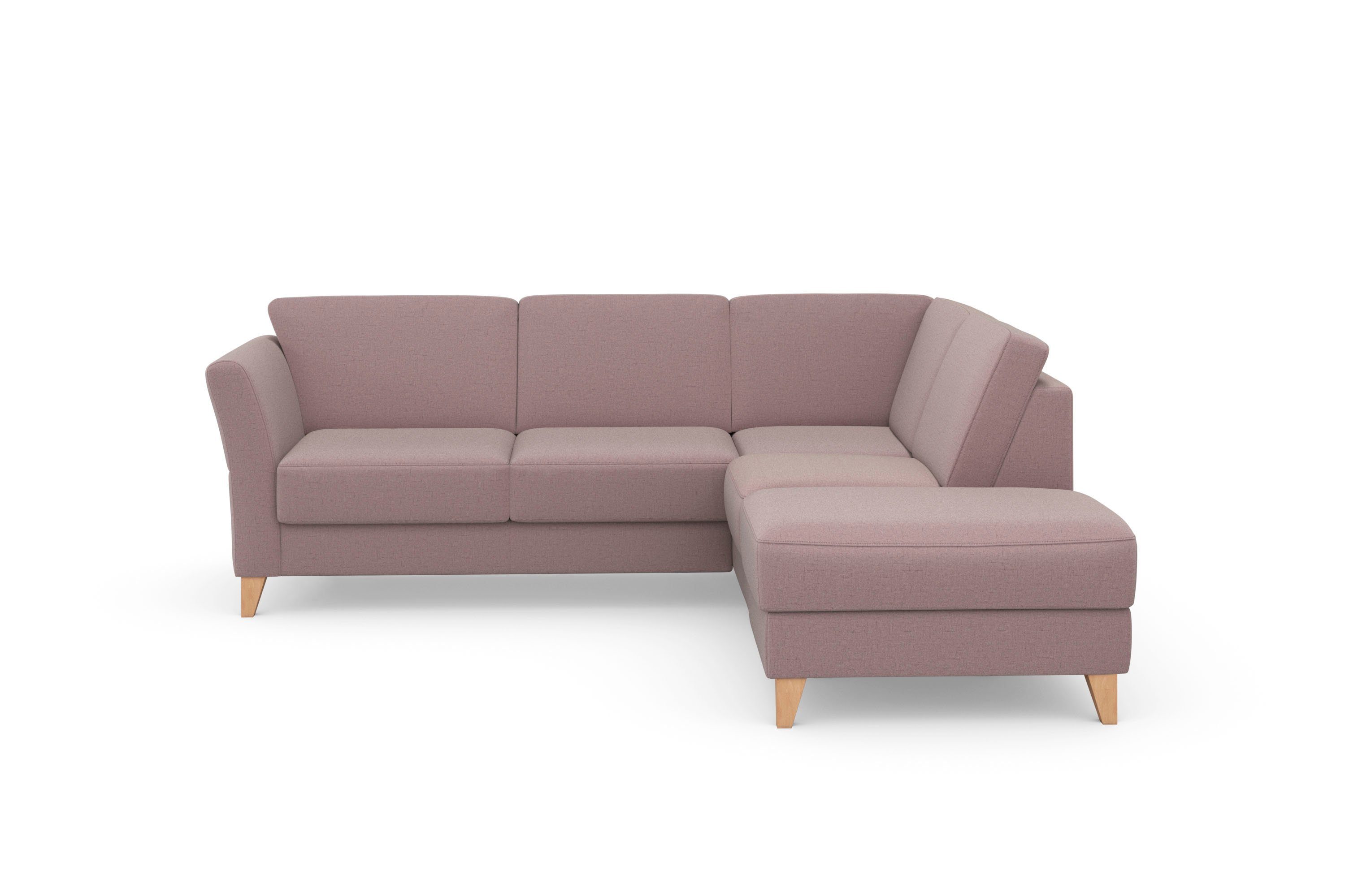 sit&more Hoekbank Visby L-vorm Naar keuze met slaapfunctie en bergruimte, vrij plaatsbaar roze, hoekbanken, Ottomane rechts, Zonder
