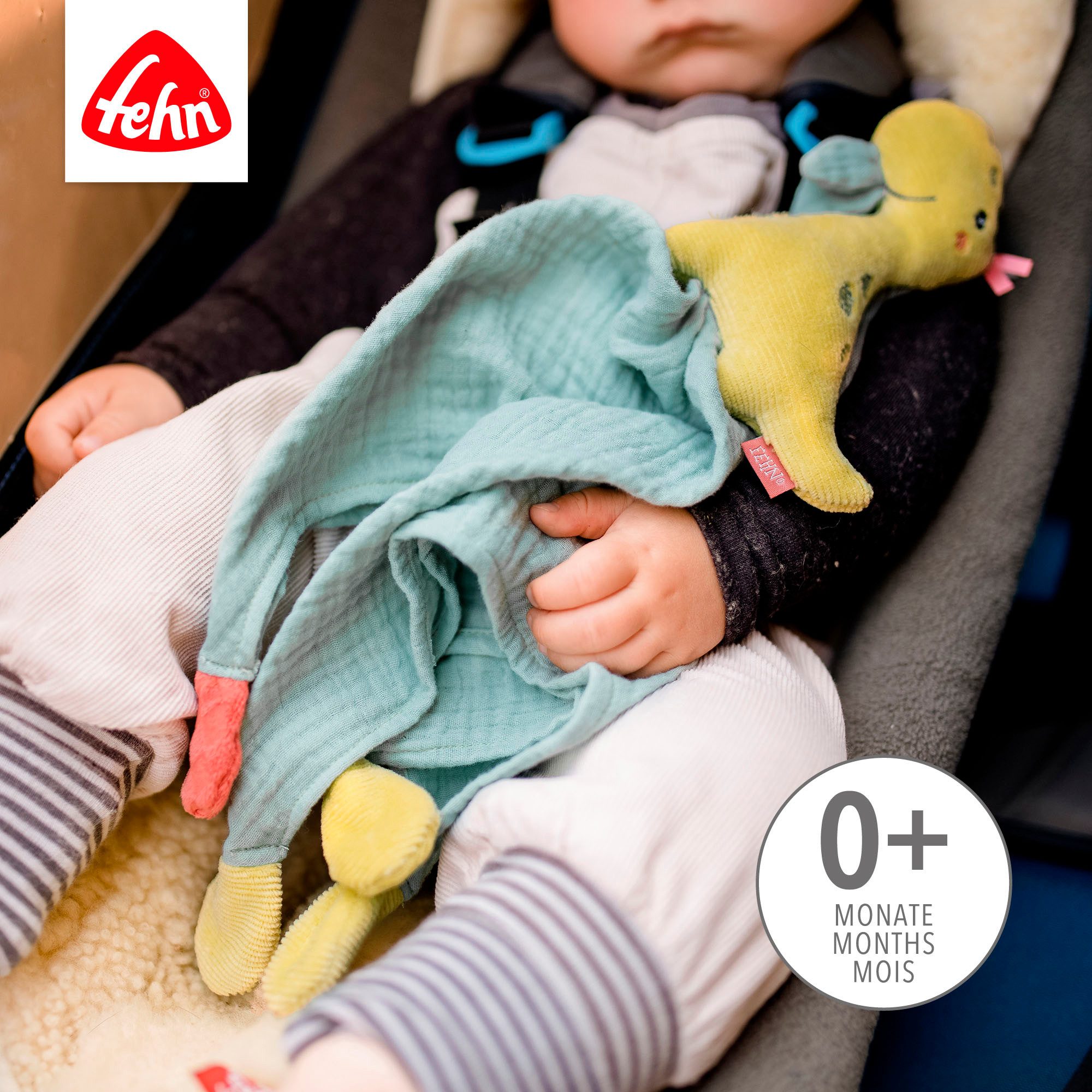 Fehn Knuffeldoekje Happy Dino, knuffeldoekje