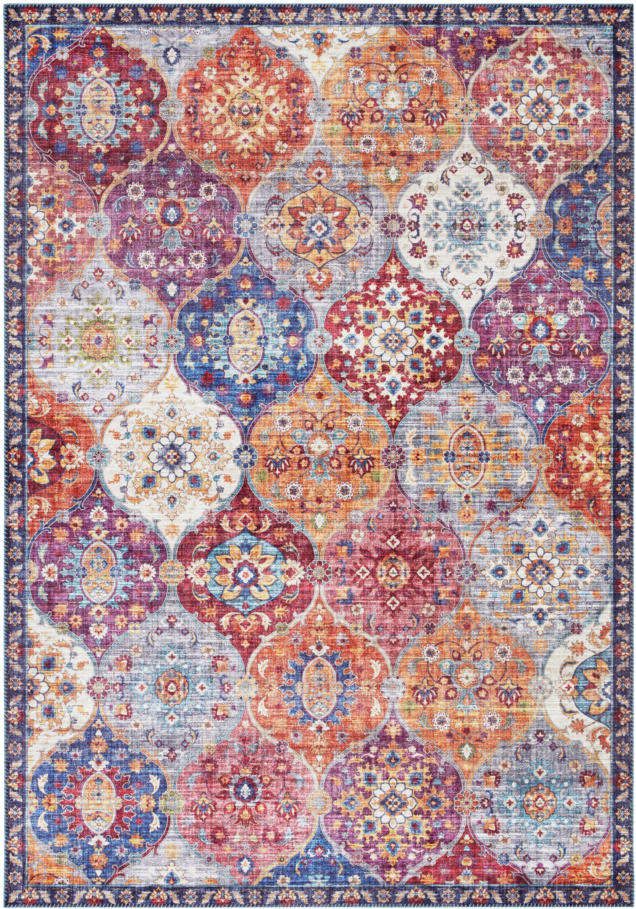 ELLE DECORATION Vloerkleed Kasjmier Ghom Oosters, loper, kortpolig, vintage, woonkamer, slaapkamer