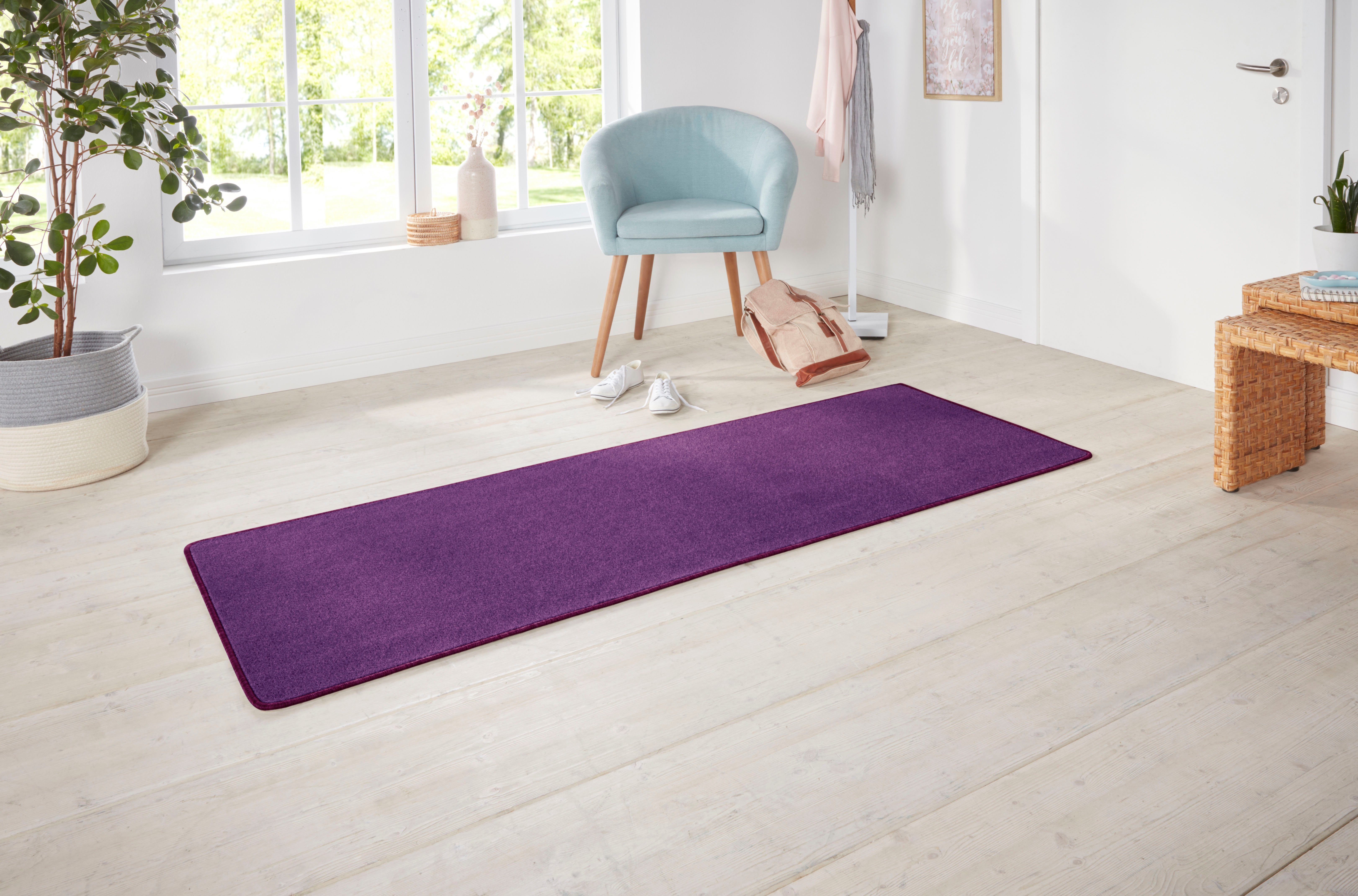 HANSE Home Vloerkleed Shashi Kortpolig, effen kleuren, loper, zacht, eetkamer, kinderkamer, gang