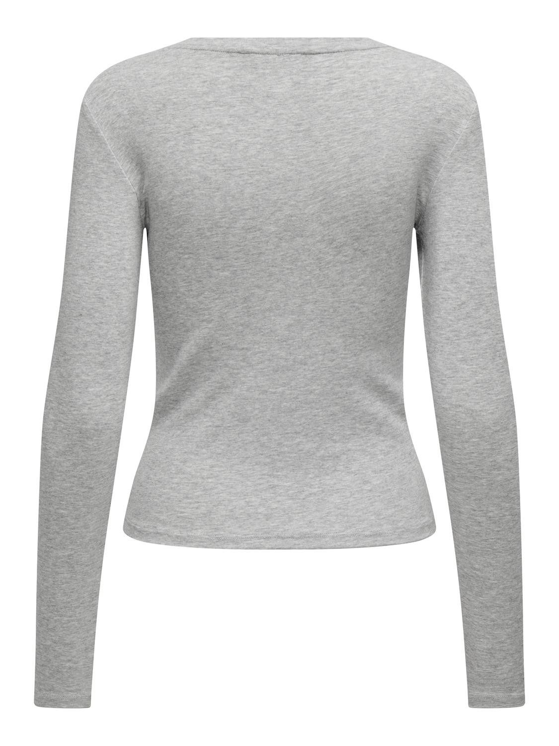 Only Shirt met lange mouwen ONLRILEY O-NECK L S TOP JRS