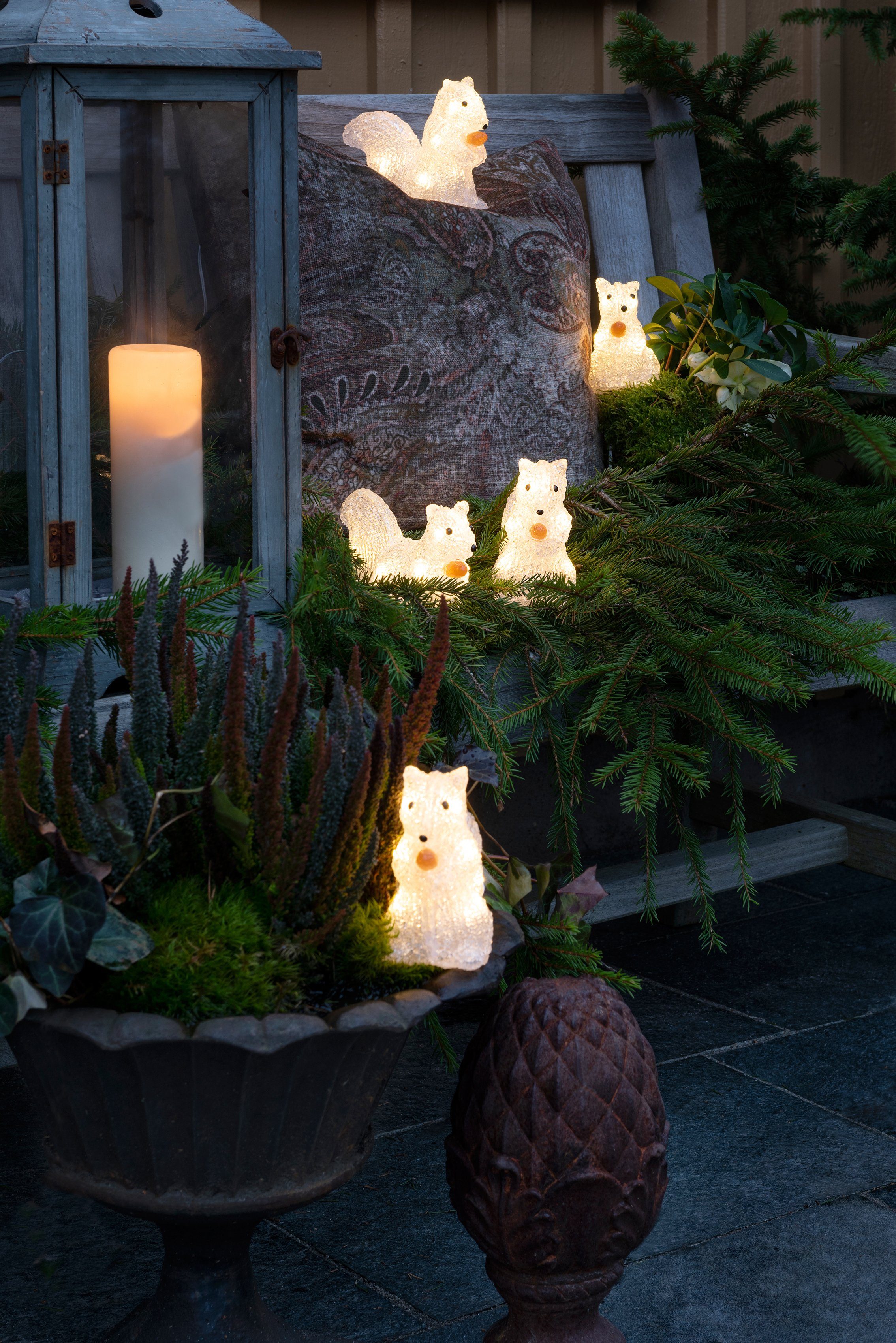 KONSTSMIDE Led-lichtsnoer Eekhoorntje, kerstversiering buiten