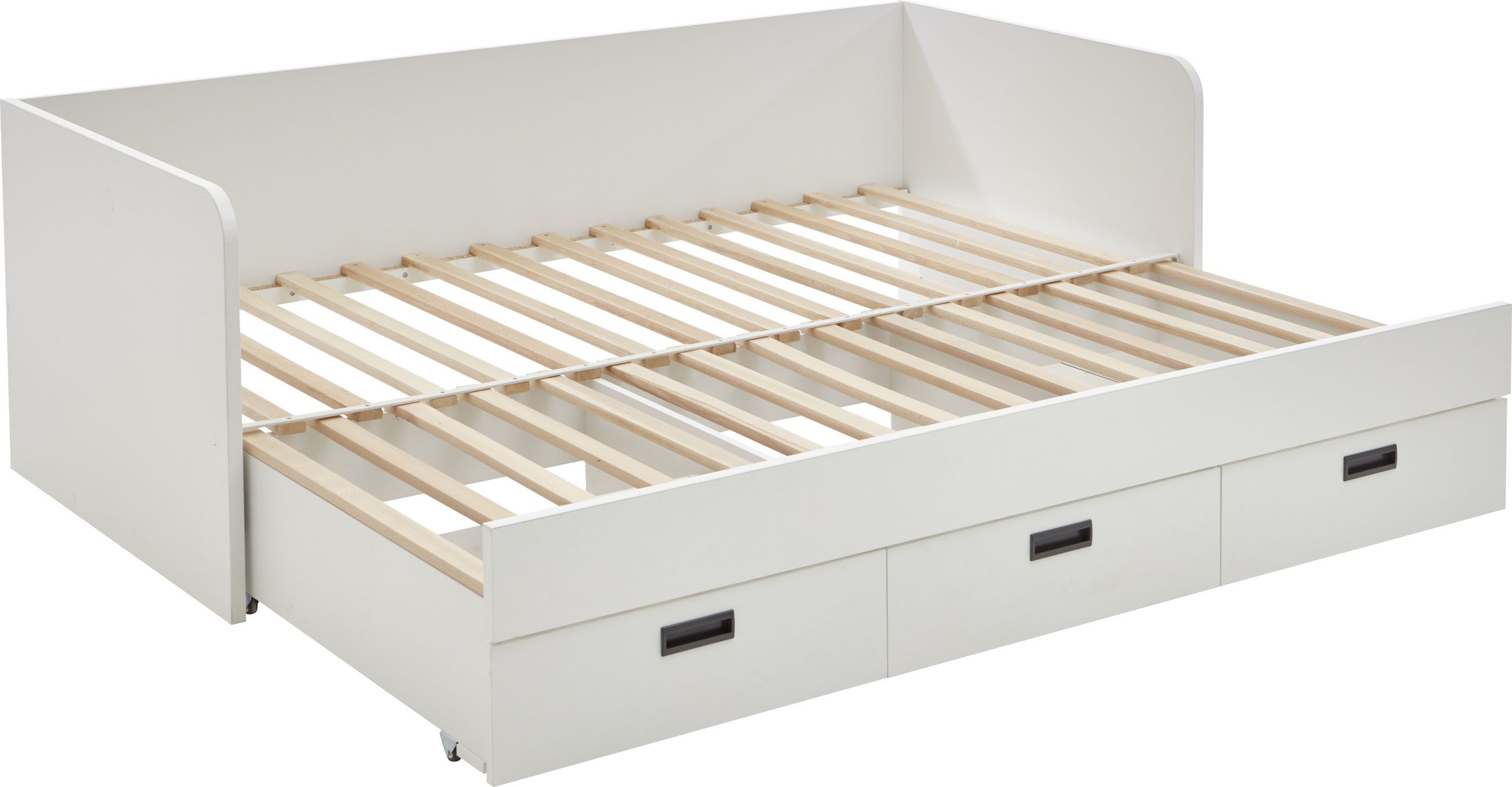 Relita 1-persoonsledikant uitrekbaar tot 180x200 cm, 3 lades, met lattenbodem, 2 kleuren