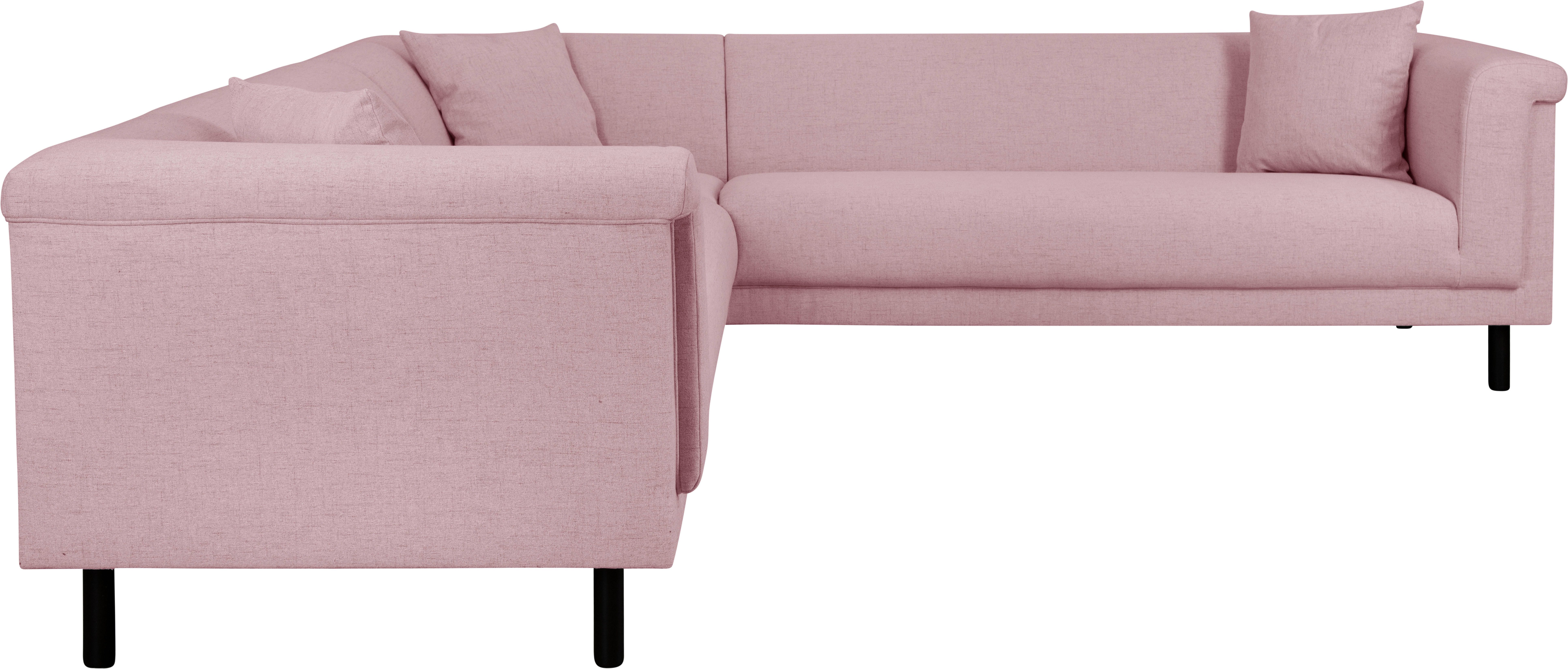 INOSIGN Hoekbank AGNIA L-vorm BxDxH: 244x244x71 cm incl. sierkussen, gelijkbenig, ook in cord