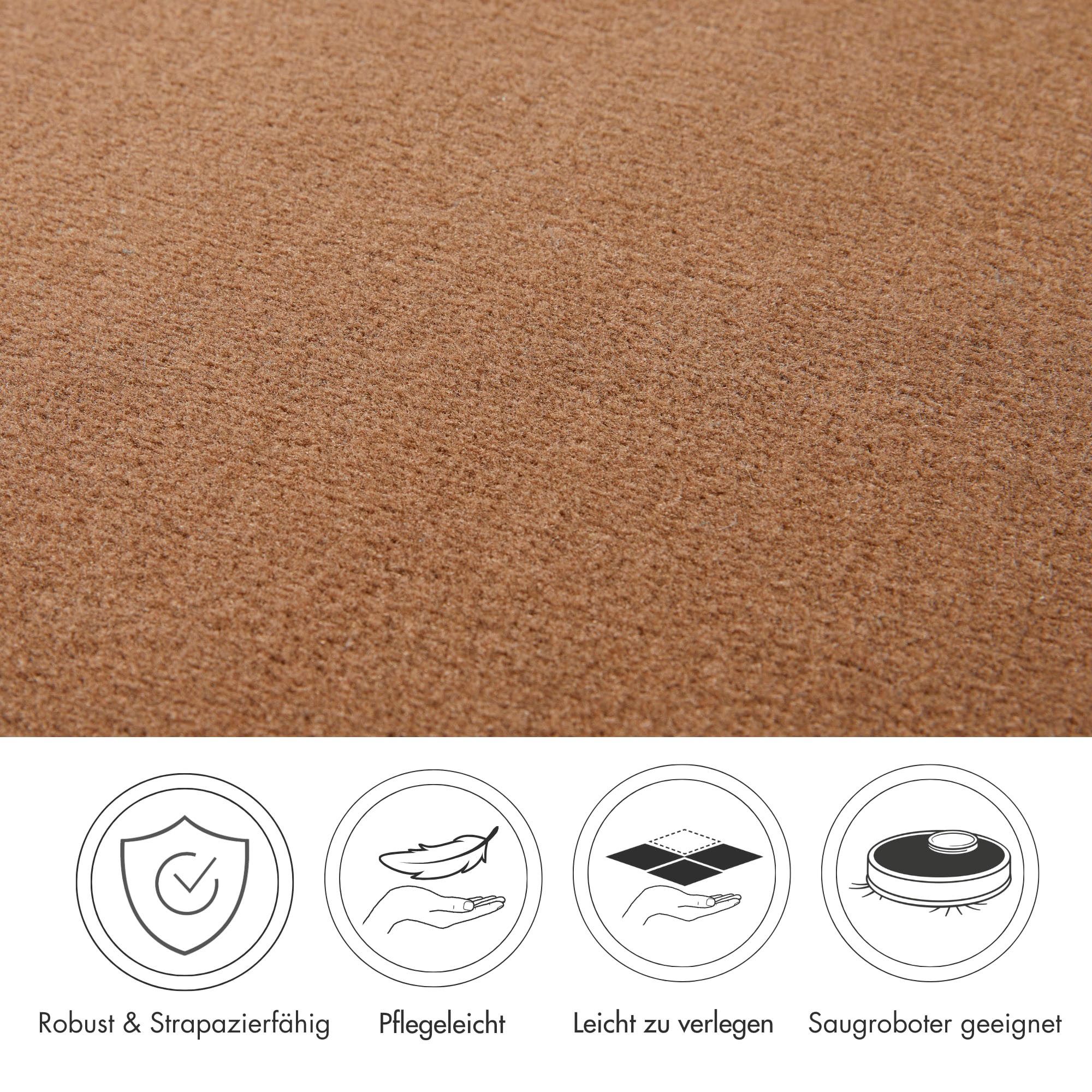 Andiamo Tapijt Kira, velours, Made in Belgium Effen kleuren, breedte 400 cm, slijtvast, onderhoudsvriendelijk, woonkamer