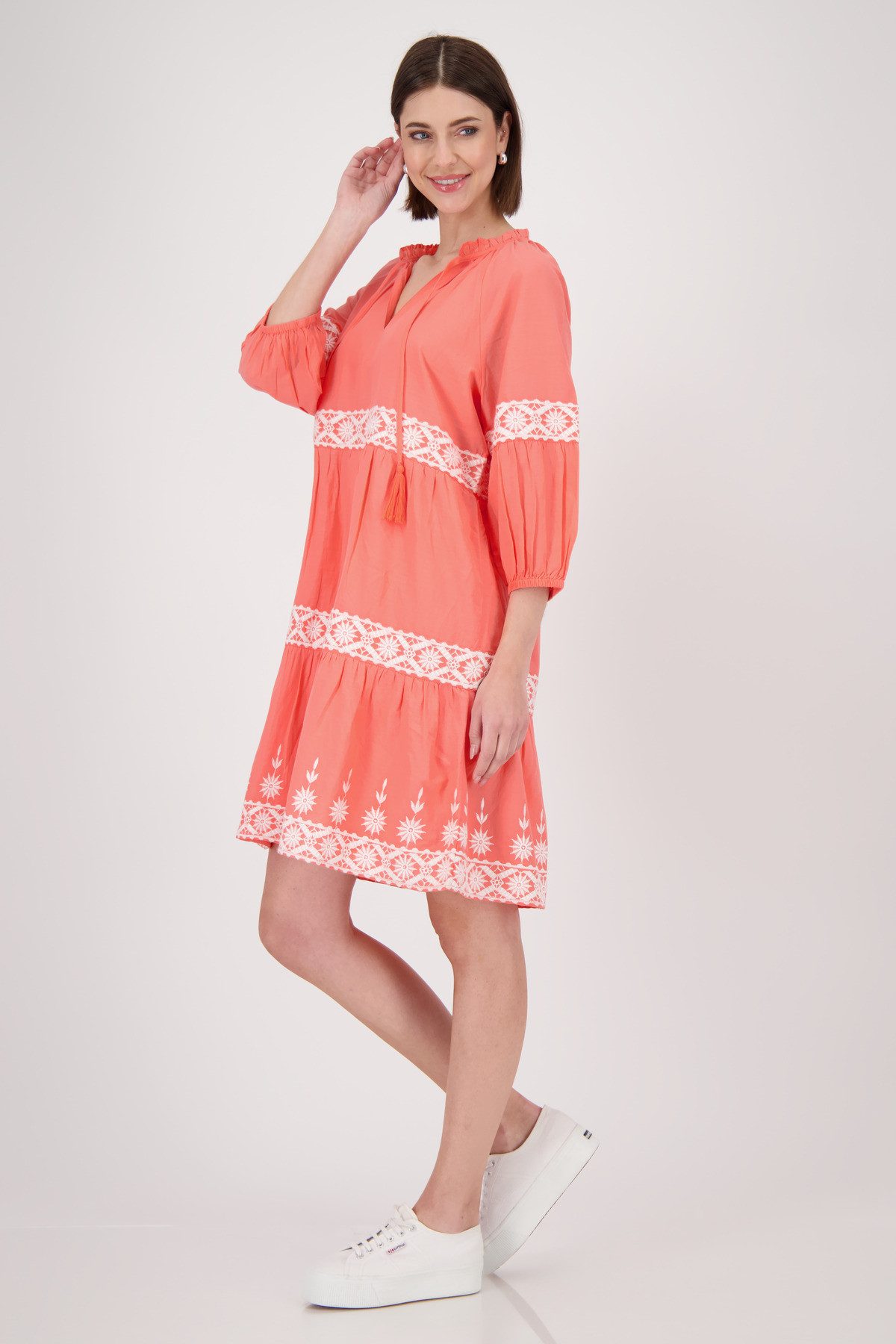 Monari Blousejurk met contrastkleurige kant