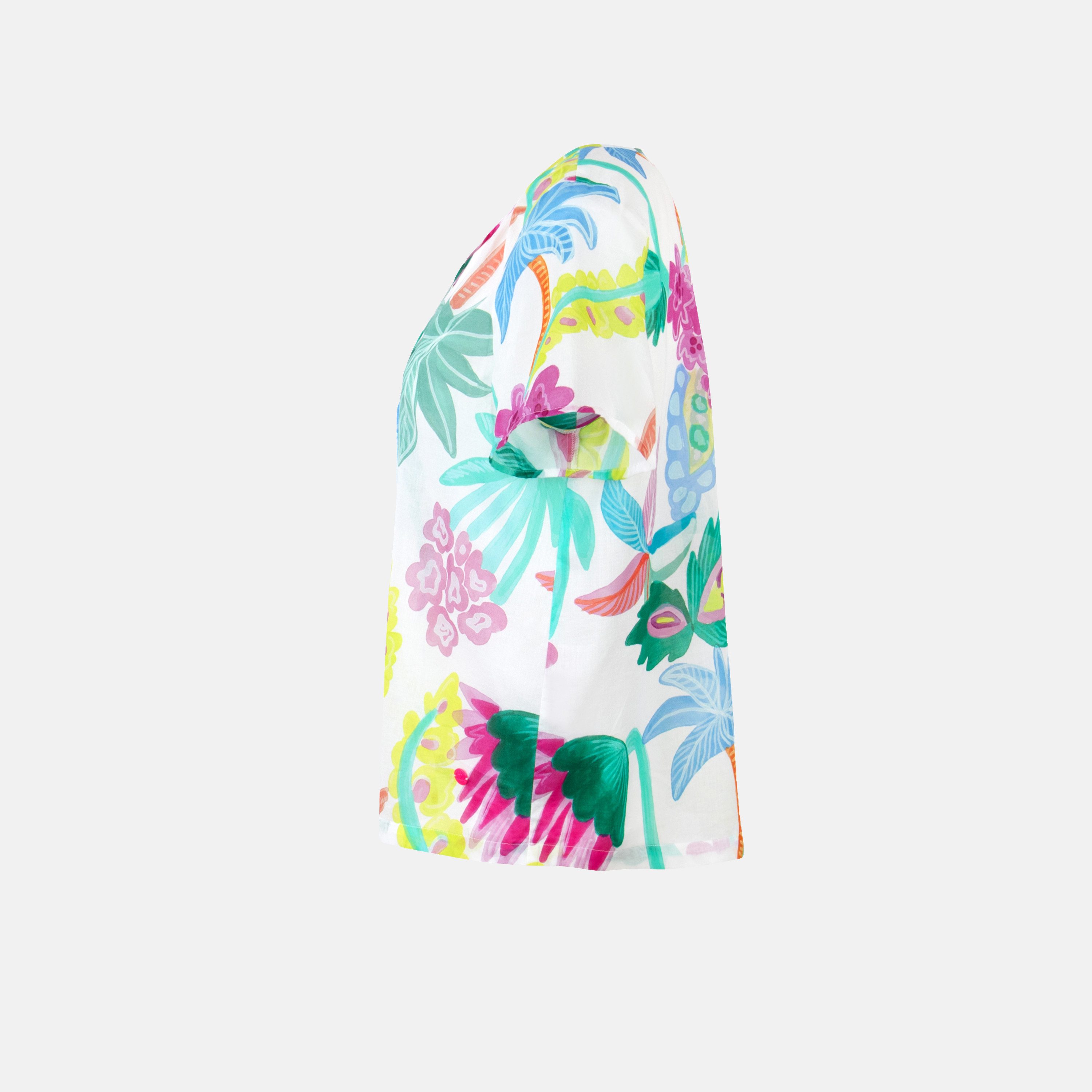 Lieblingsstück Blouse zonder sluiting met tropical-print