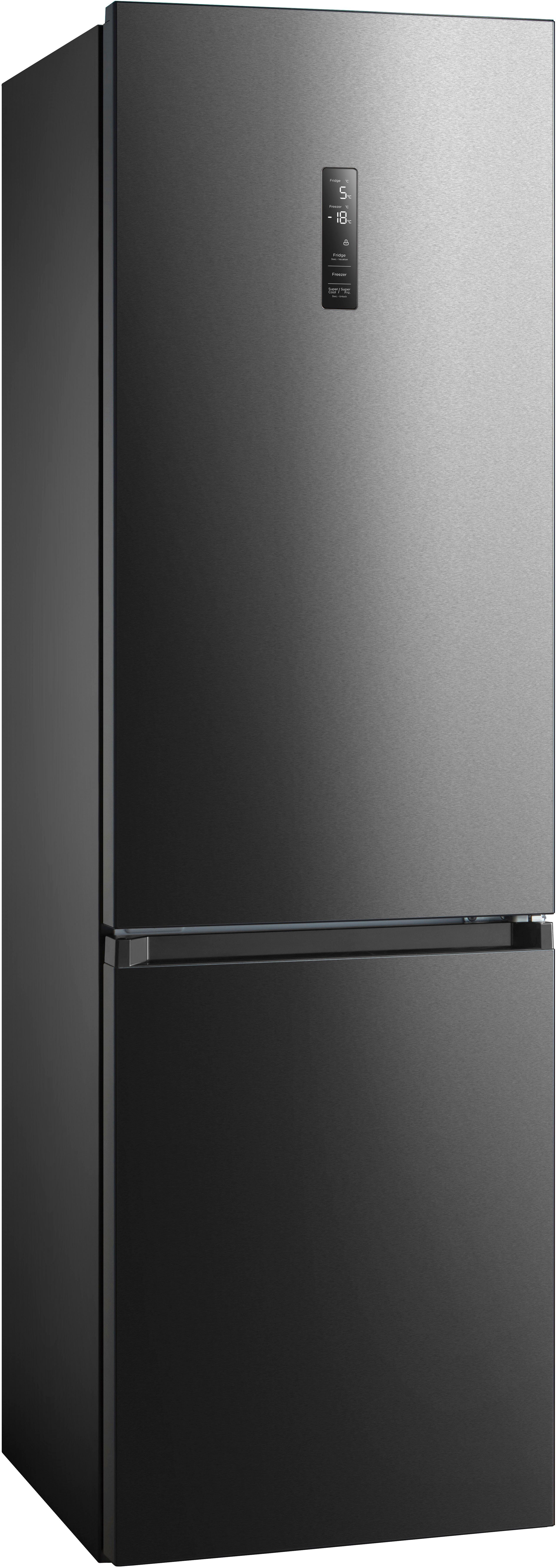 Hanseatic Koel-vriescombinatie HKGK20060ANFI NoFrost, automatische ontdooiing, QuickFreeze, vakantiemodus, display