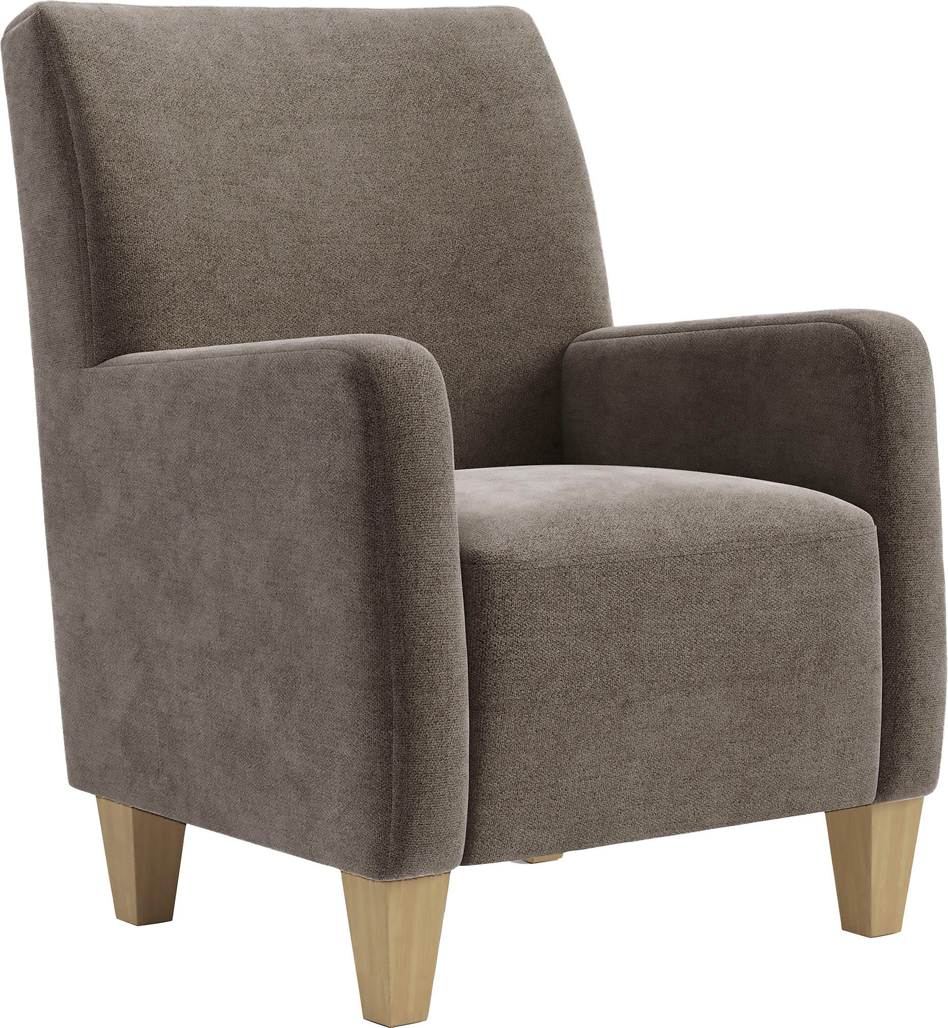 Home affaire Fauteuil Viva met binnenvering, met beukenhouten poten