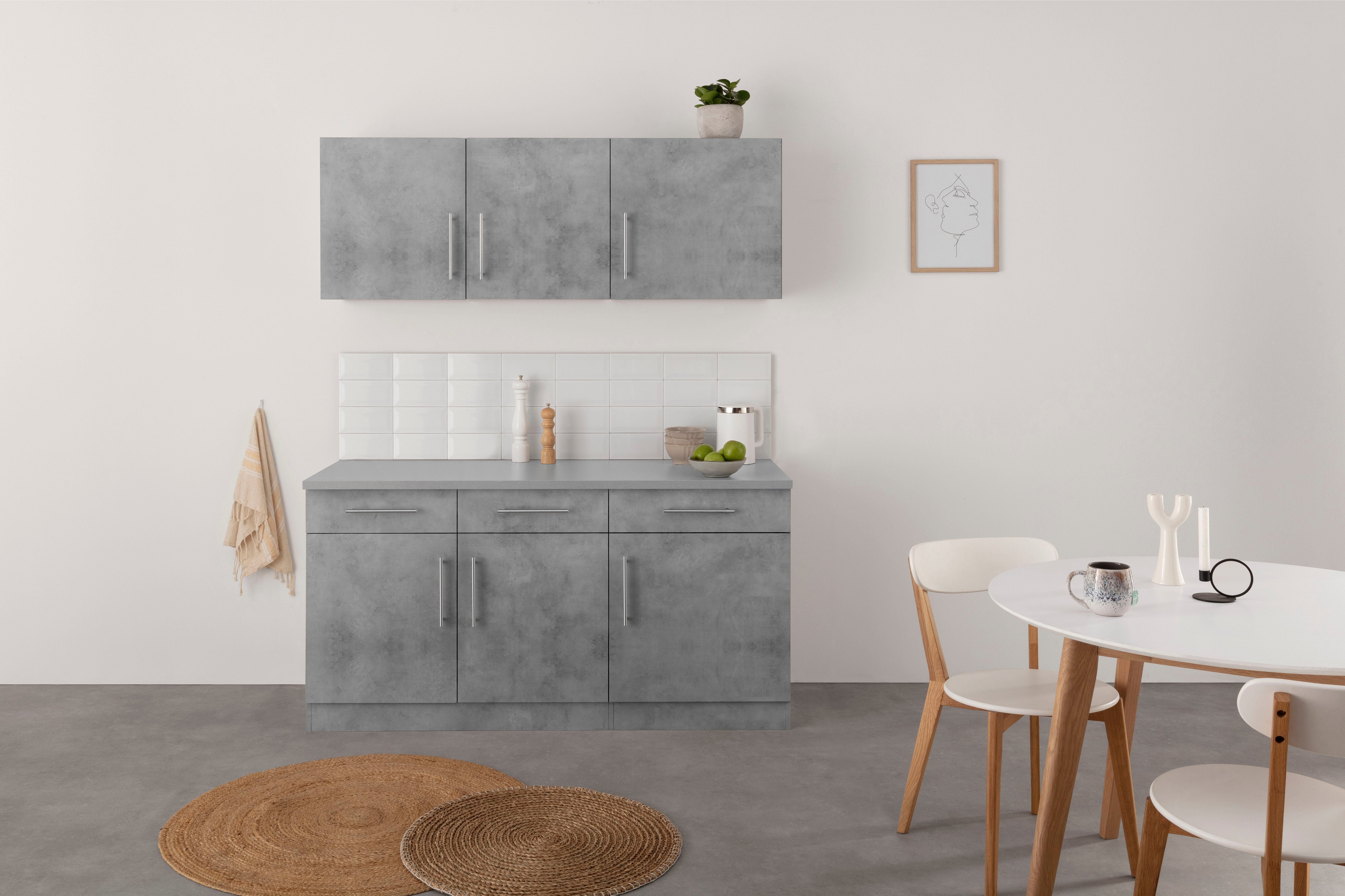 wiho Küchen Pantry keuken "Cali" zonder elektrische apparaten, breedte 160 cm
