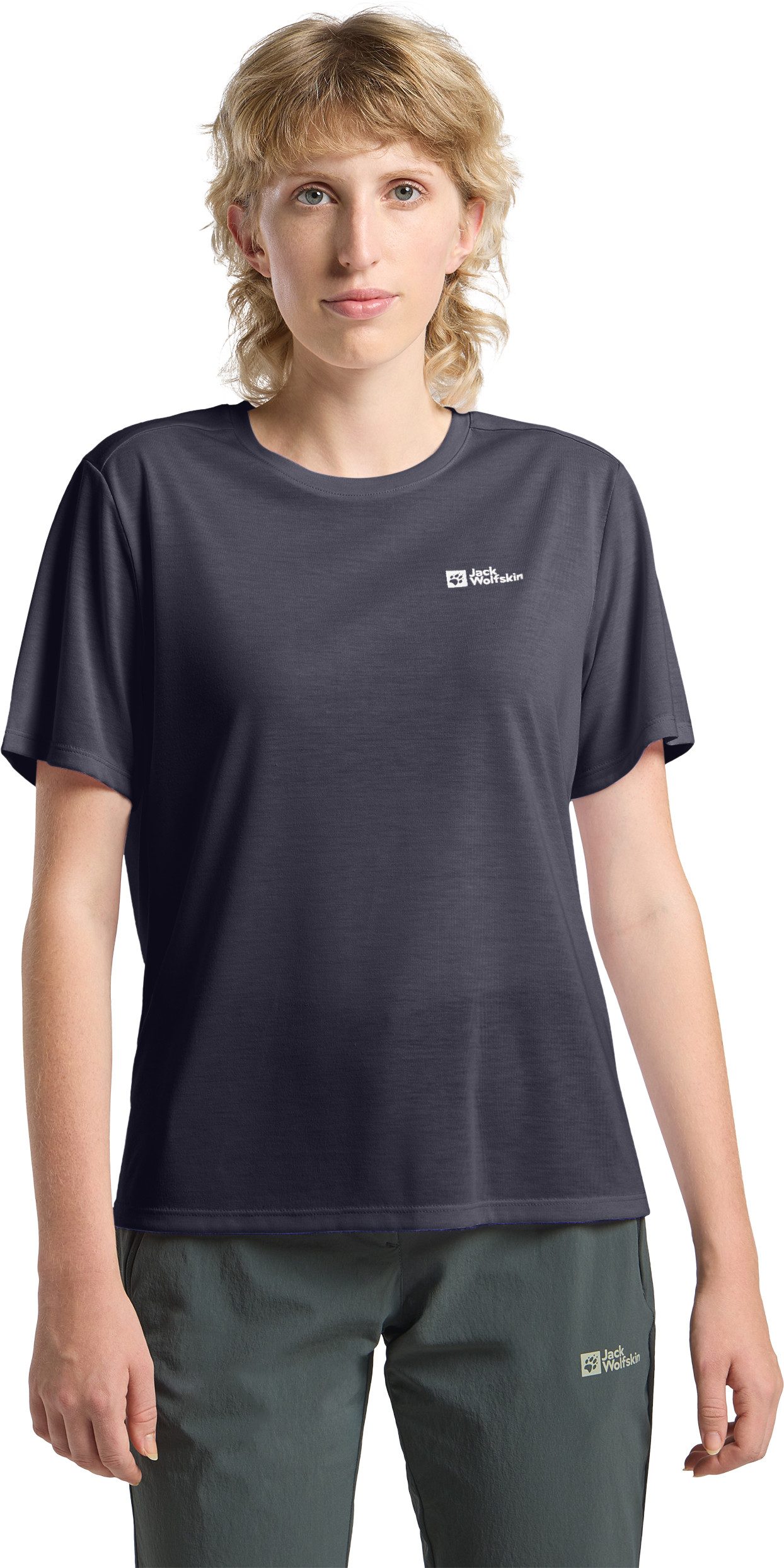 Jack Wolfskin Functioneel shirt VONNAN dames sportshirts maat M grijs