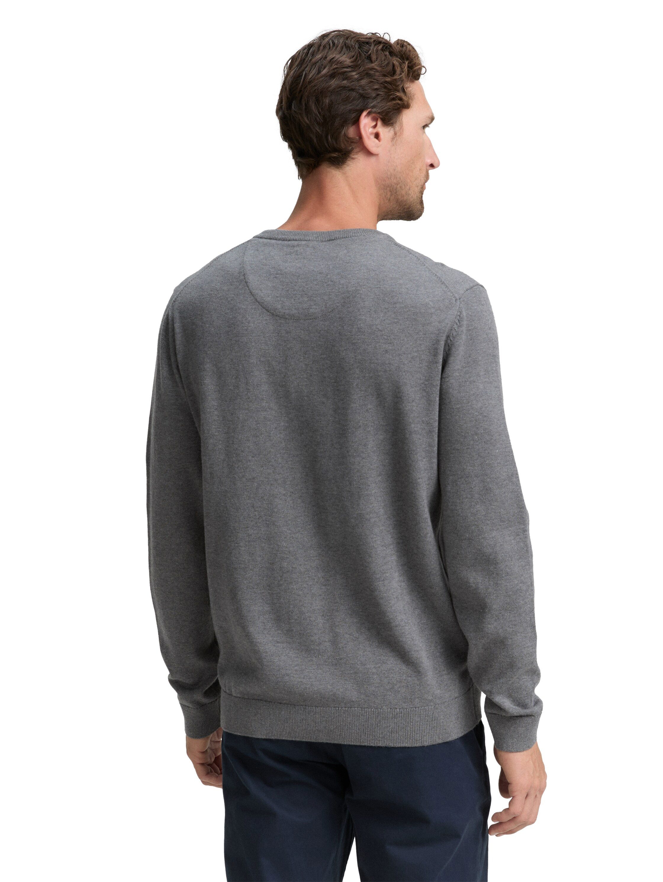 Tom Tailor Trui met V-hals met klein logoborduursel