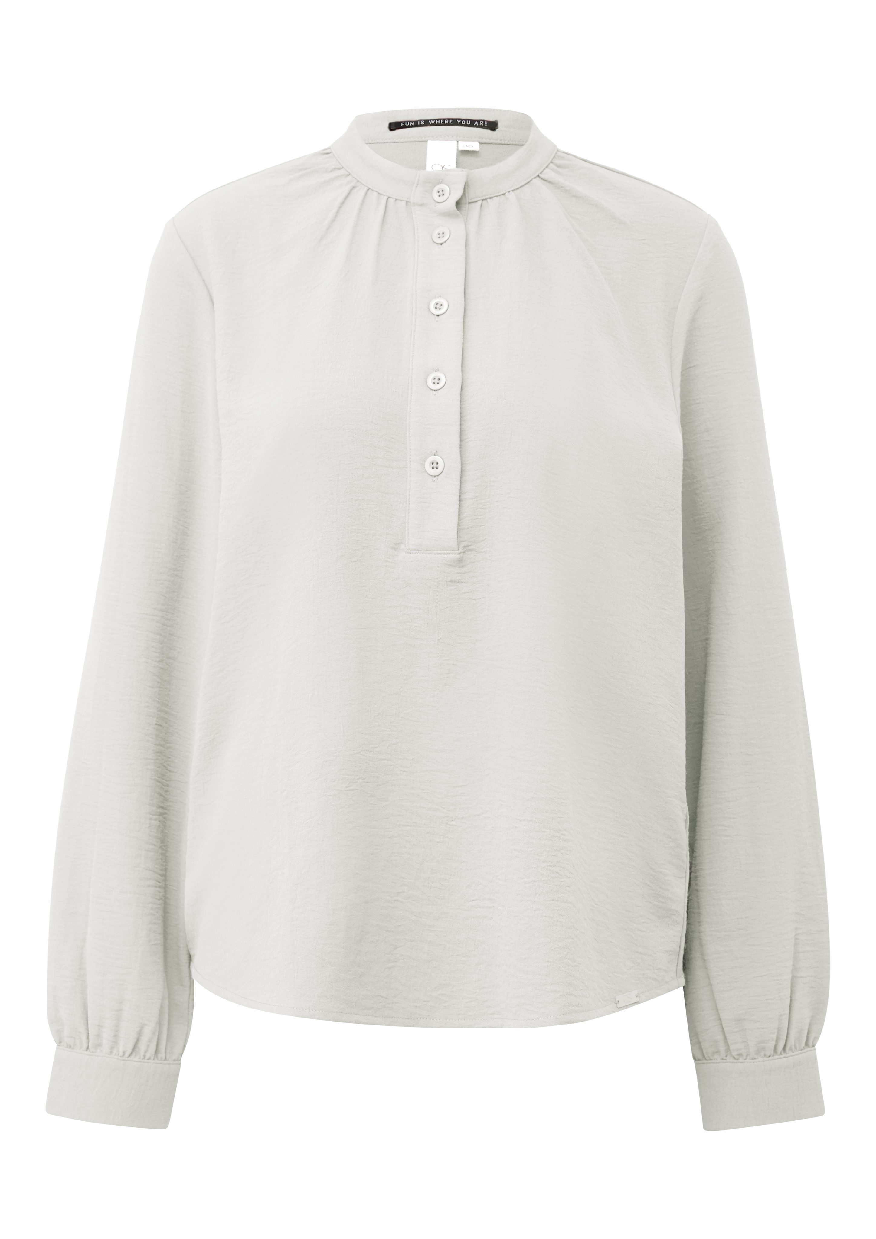 Q S designed by Blouse met lange mouwen met knoopsluiting