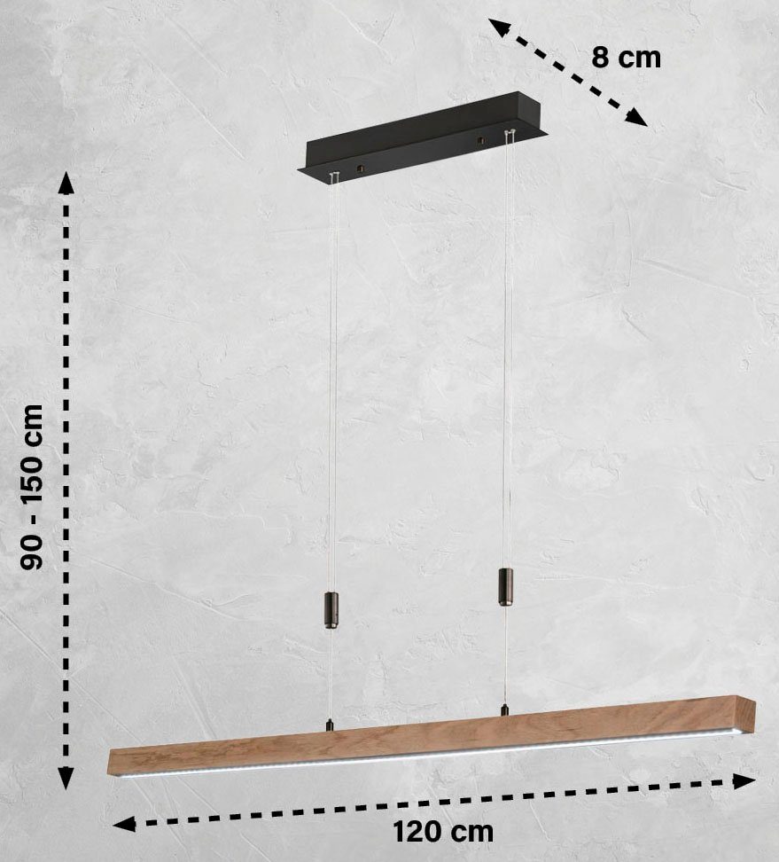 Honsel Leuchten Led-hanglamp Straatsburg duurzame led, dimbaar (1 stuk)