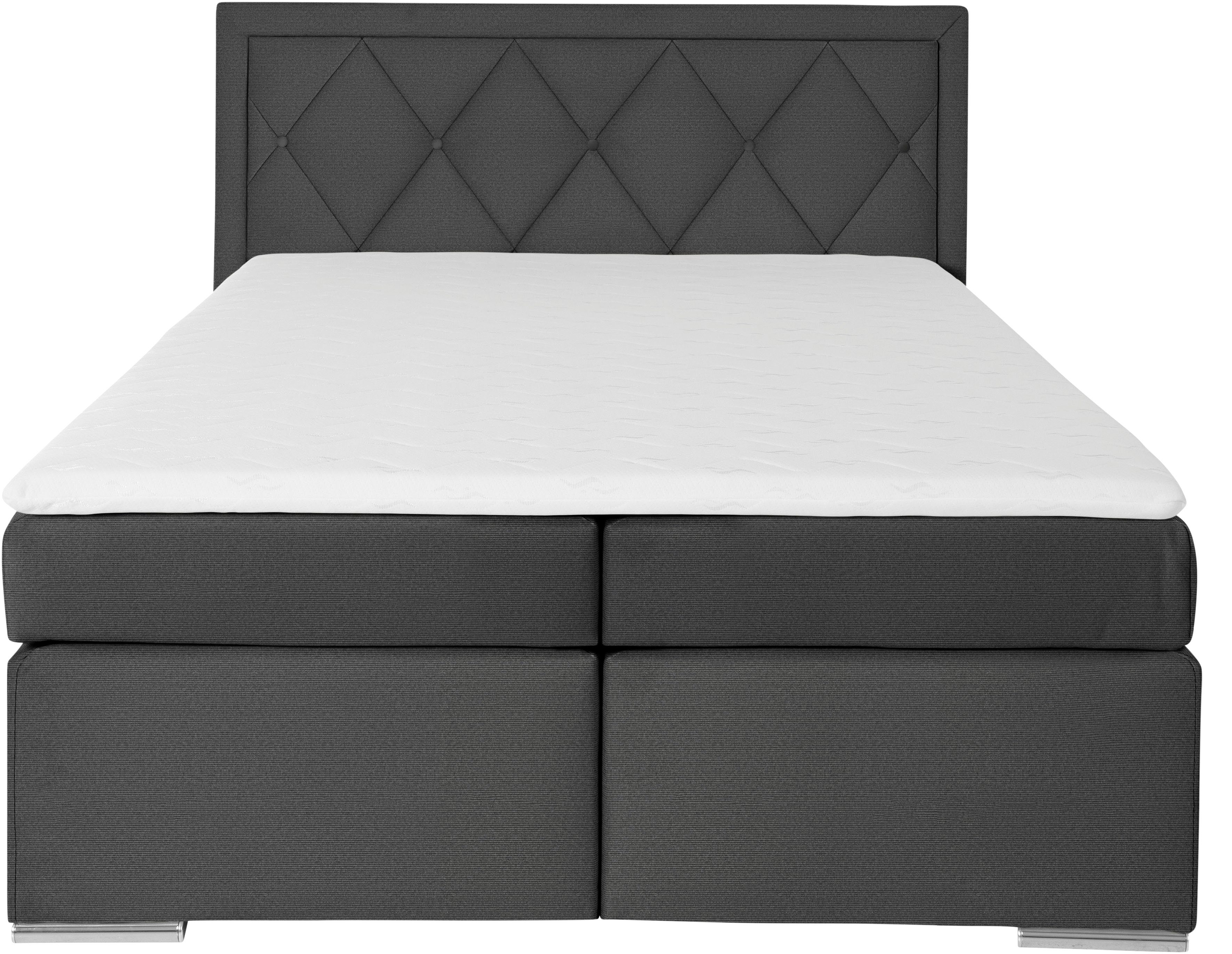Leonique Boxspring Alfie, bestseller, optioneel met bedlade met capitonnage in het hoofdbord, h2, h3 en h4 ter keuze