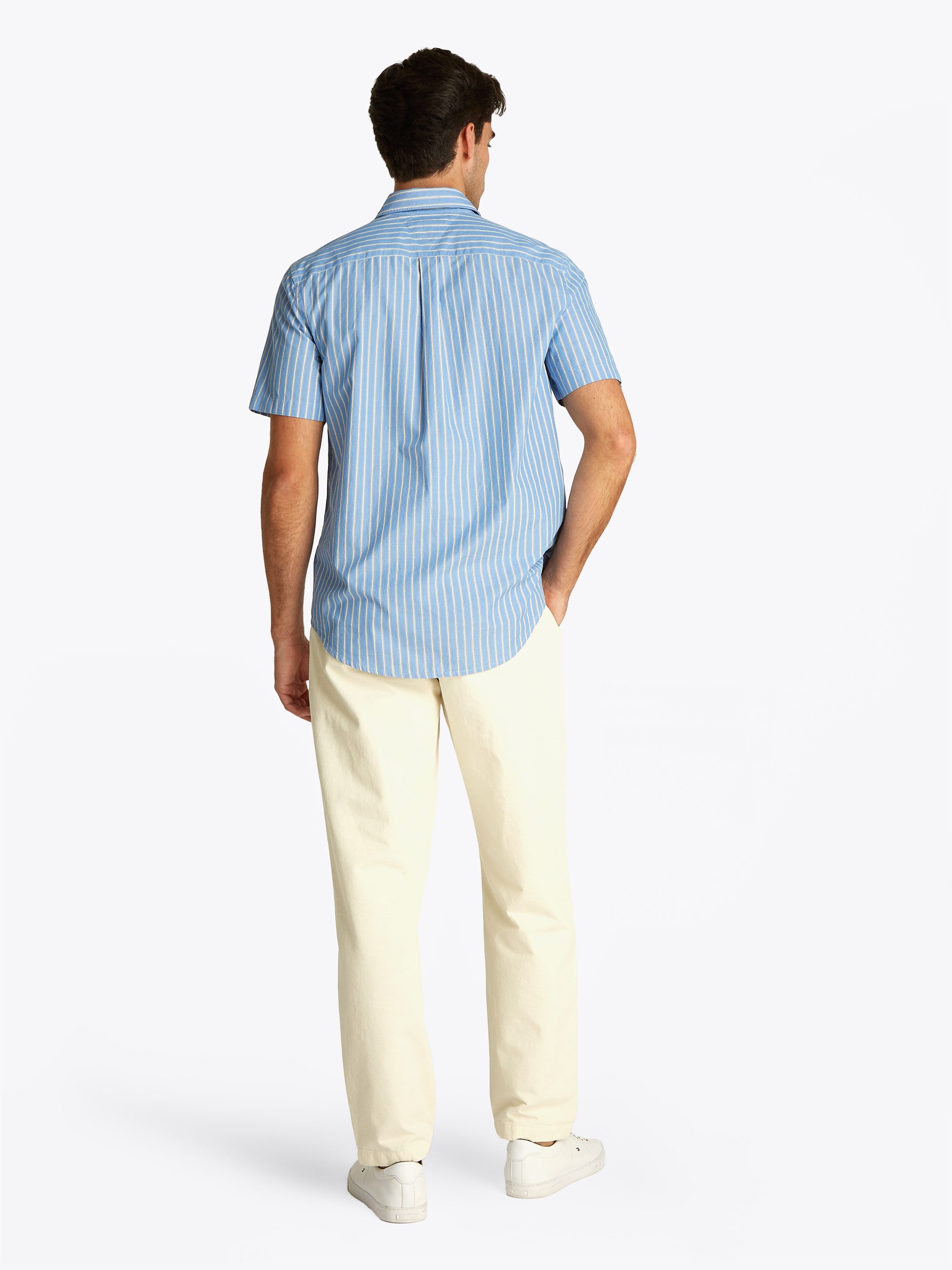 Tommy Hilfiger Overhemd met korte mouwen FLEX POPLIN RETRO STP SS SHIRT