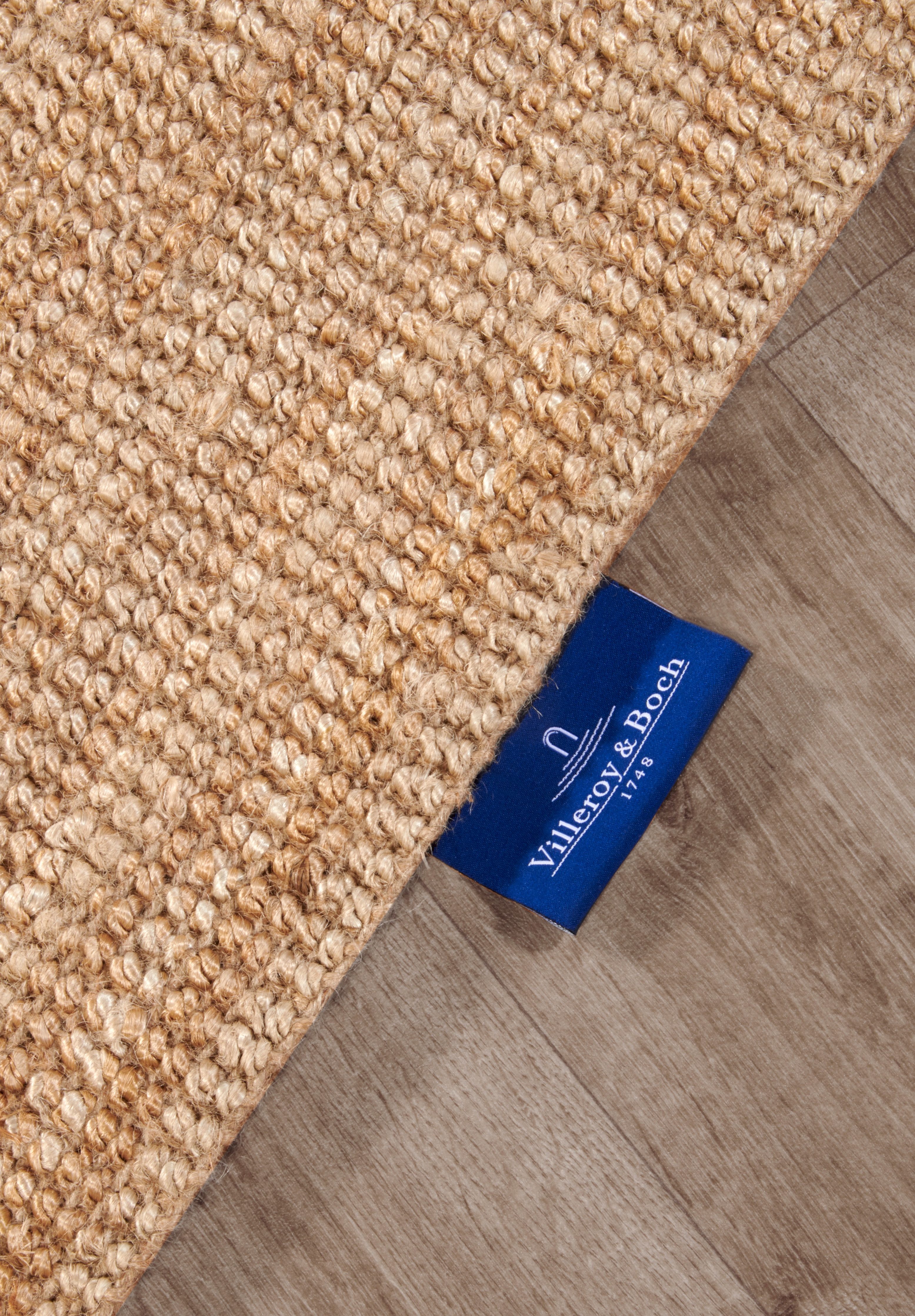 Villeroy & Boch Vloerkleed Rosalie jute tapijt Loper, 100% jute, natuurlijk, woonkamer, eetkamer, slaapkamer, GRS