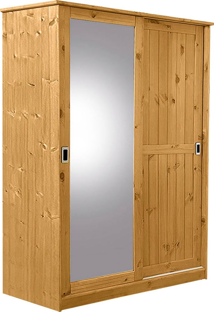 Home affaire Kledingkast Nekso met spiegel, breedte 114 cm, van mdf of massief hout, fsc®