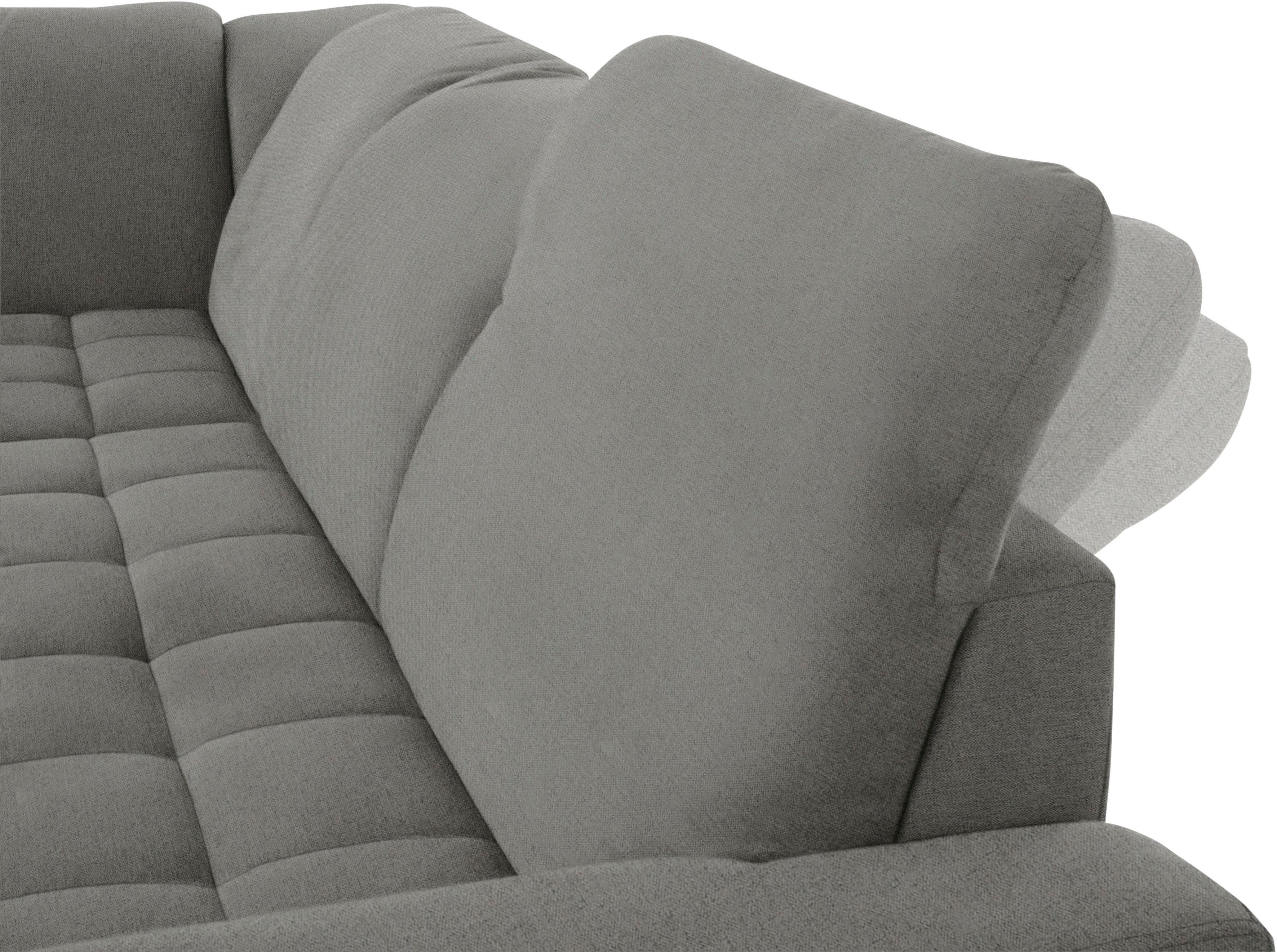DOMO collection Hoekbank Franzi, tijdloos en elegant, moderne zittingstikking, L-Vorm