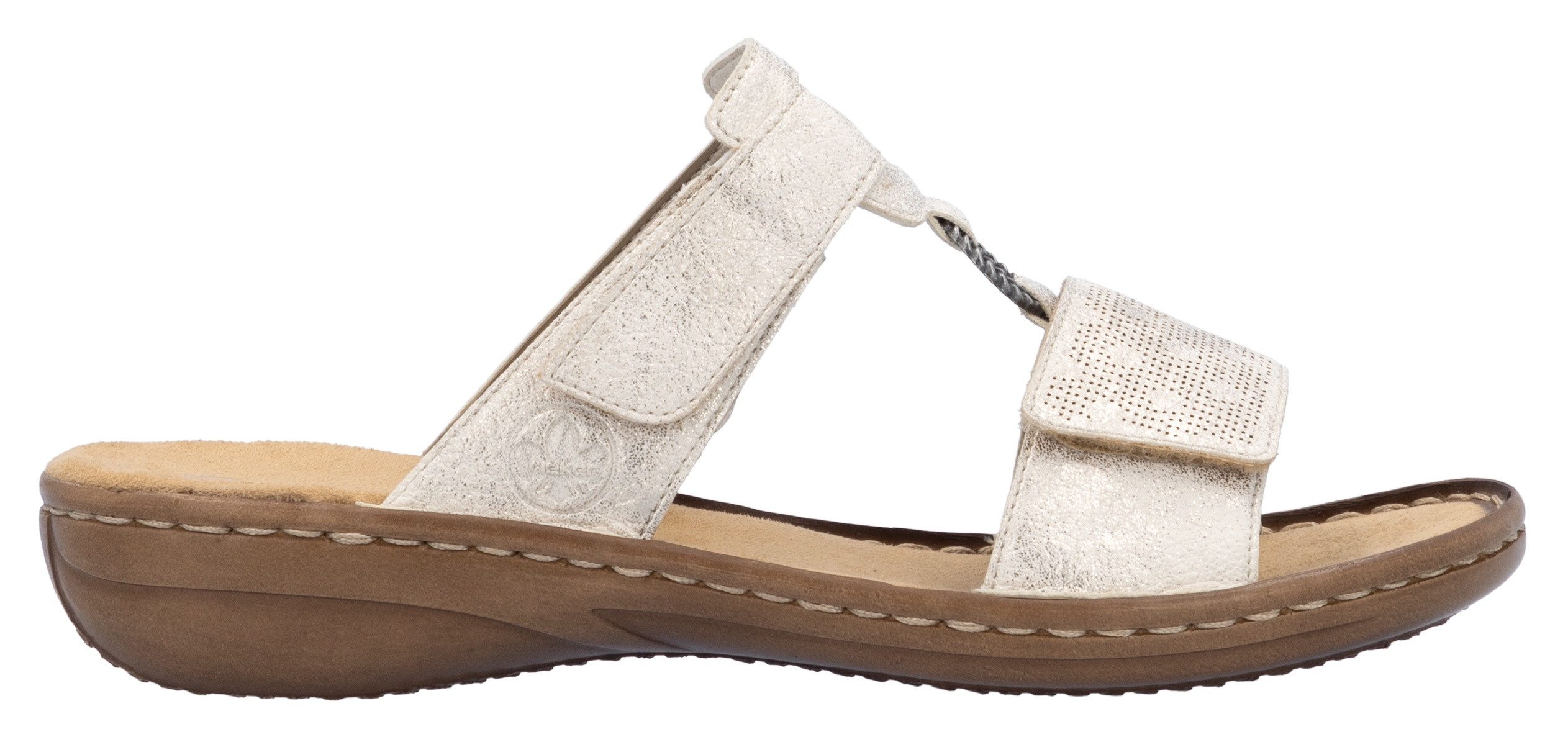 Rieker Slippers , zomerschoen, strand-schoen, klittenbandschoen met perforatie