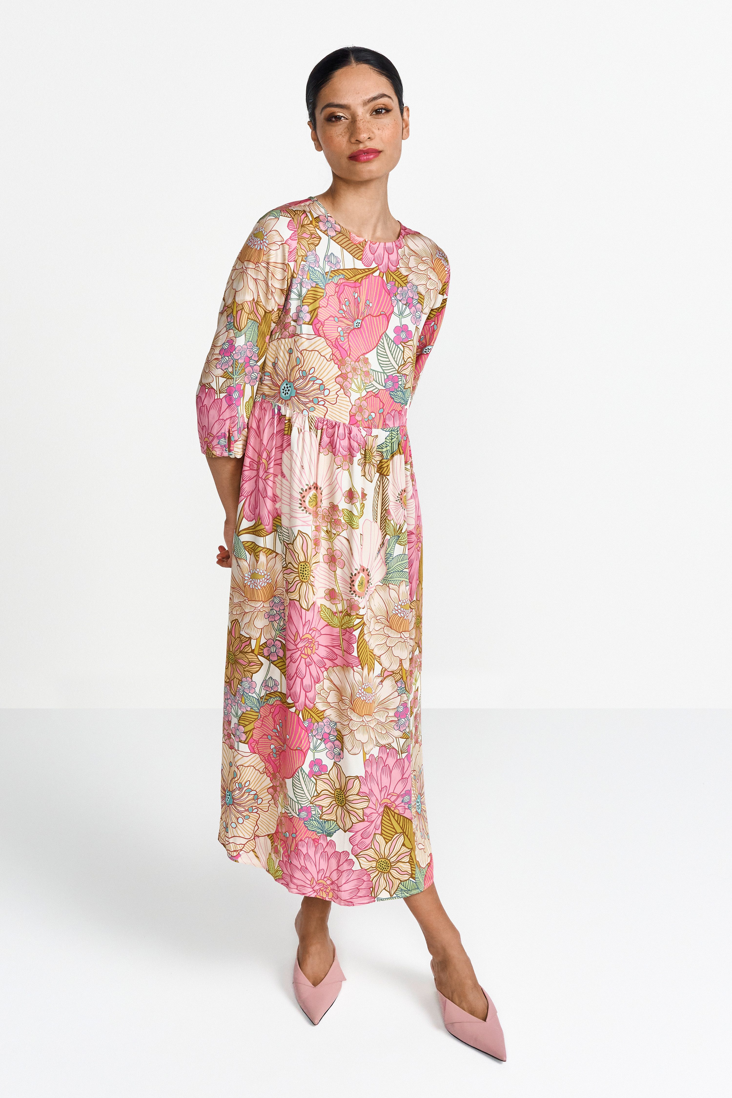 Rich & Royal Midi-jurk Met een ronde hals