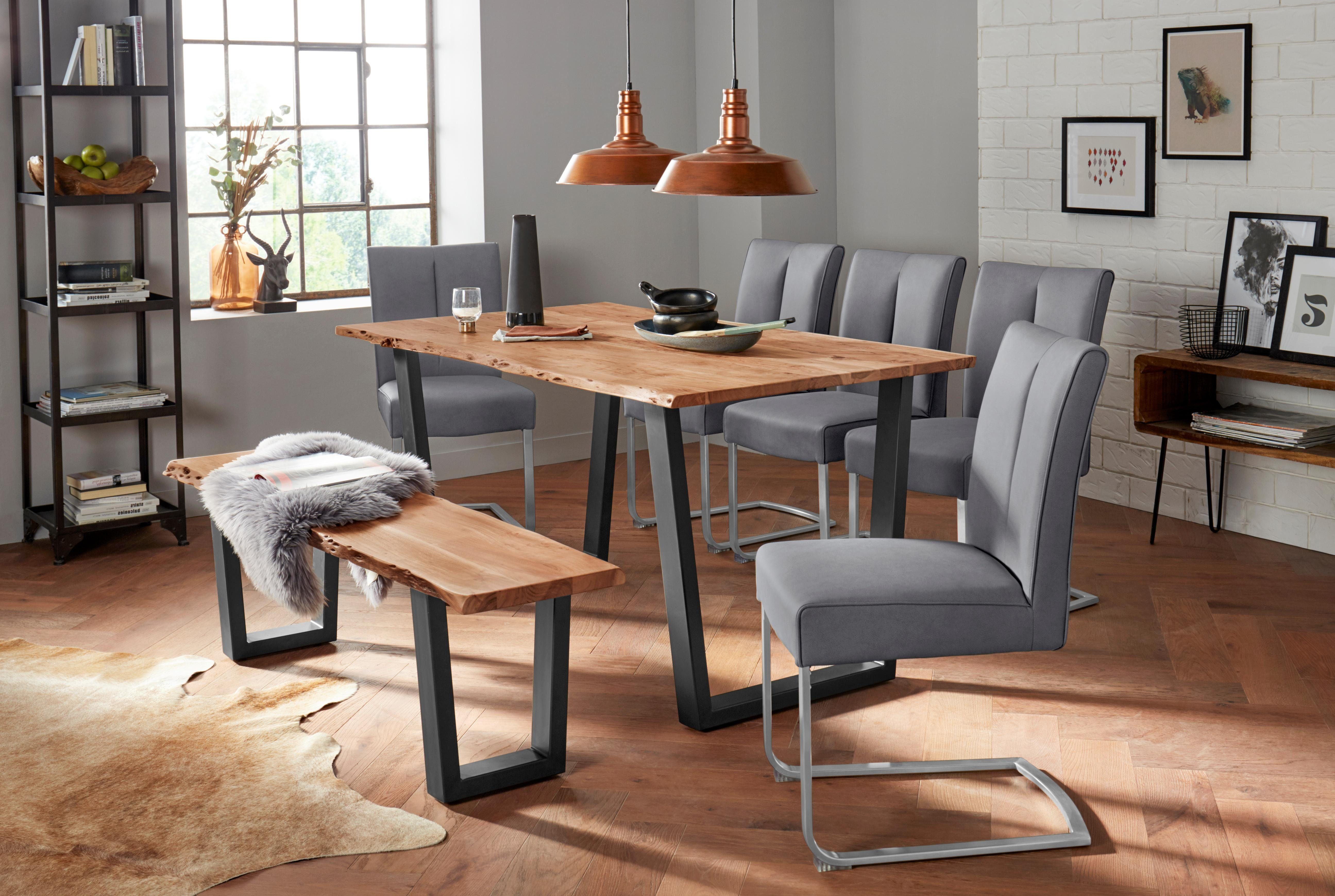 MCA living Eettafel CALABRIA Massief hout in boomstam-look