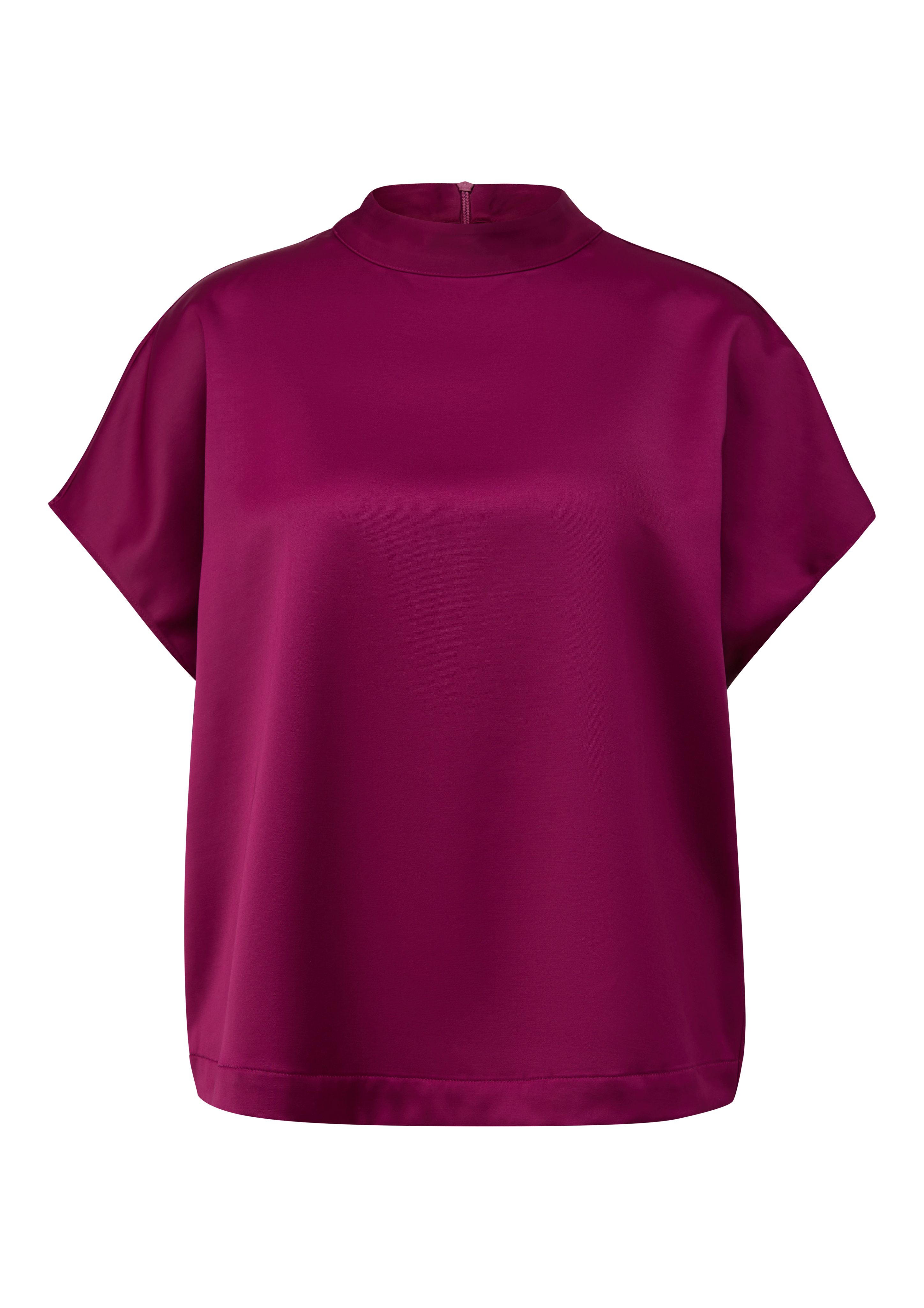 s.Oliver BLACK LABEL Satijnen blouse met korte mouwen
