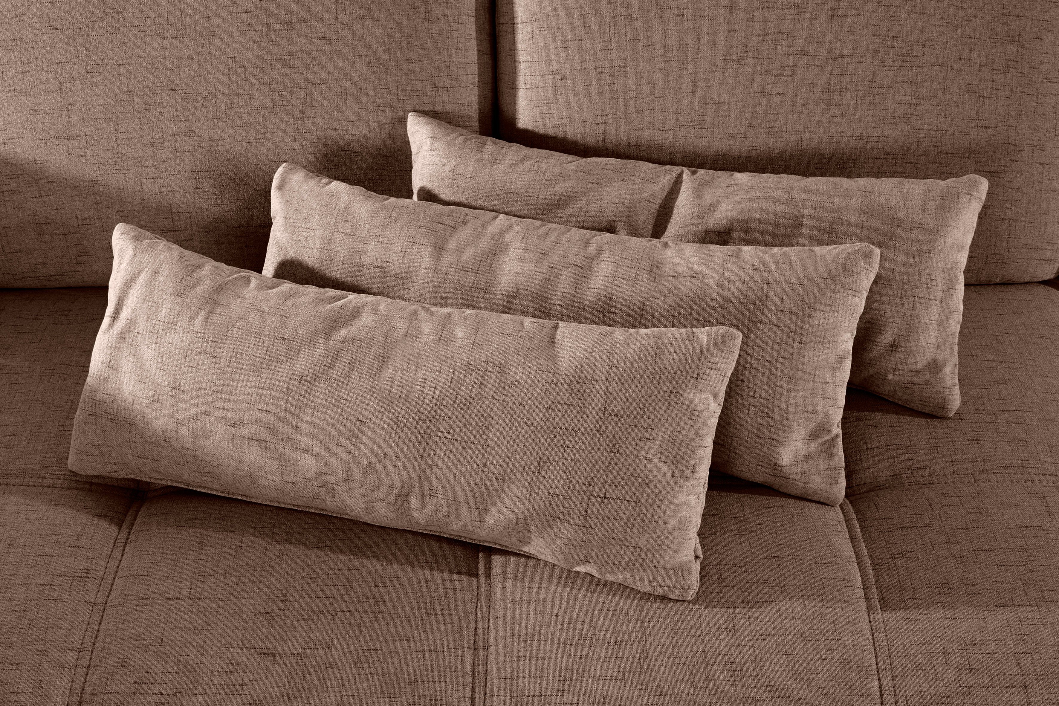 Places of Style Hoekbank Costello L-vorm, met zitdiepteverstelling, armleuningverstelling en