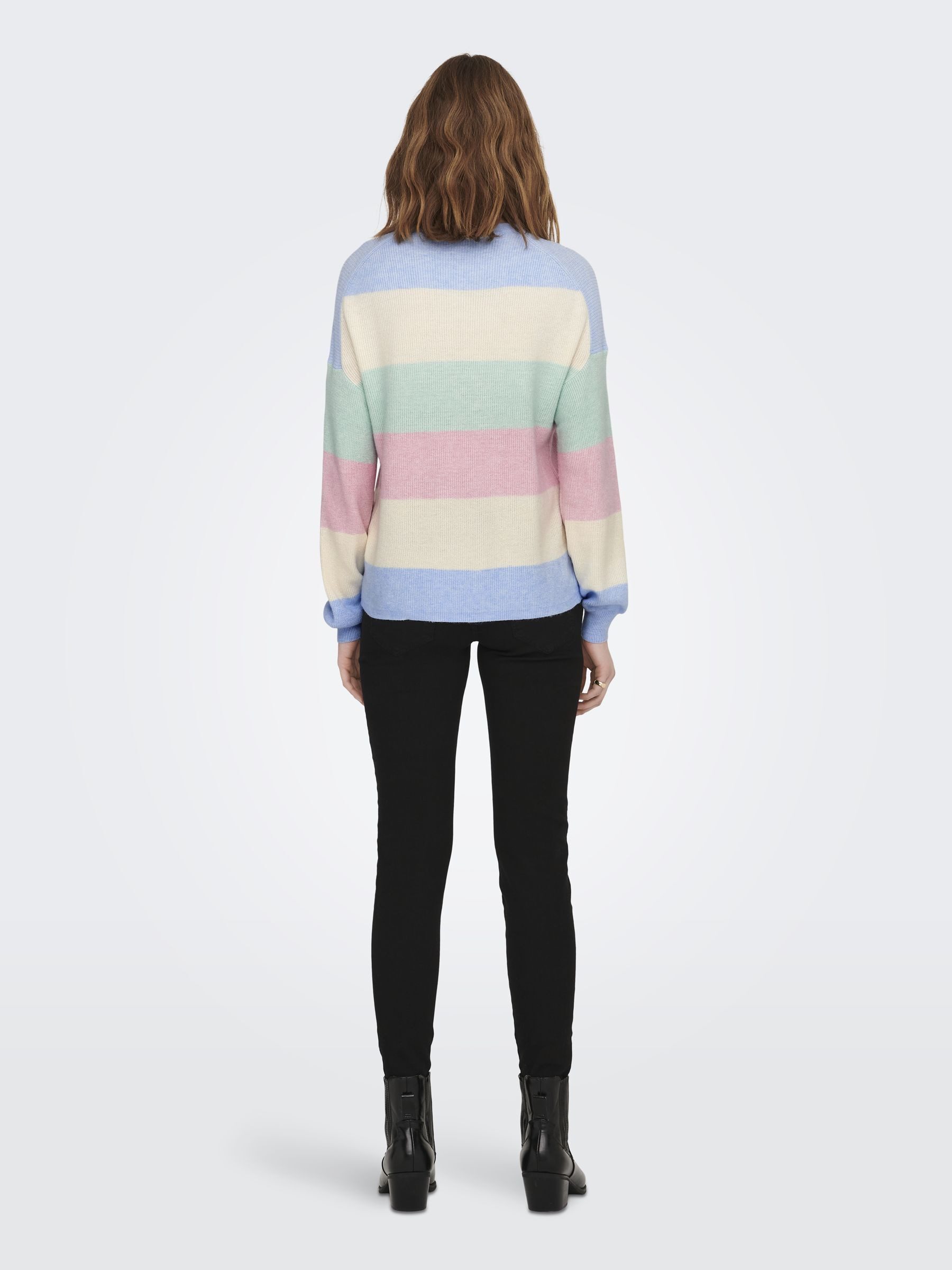 Only Gebreide trui ONLATIA L/S STRIPE PULLOVER KNT NOOS