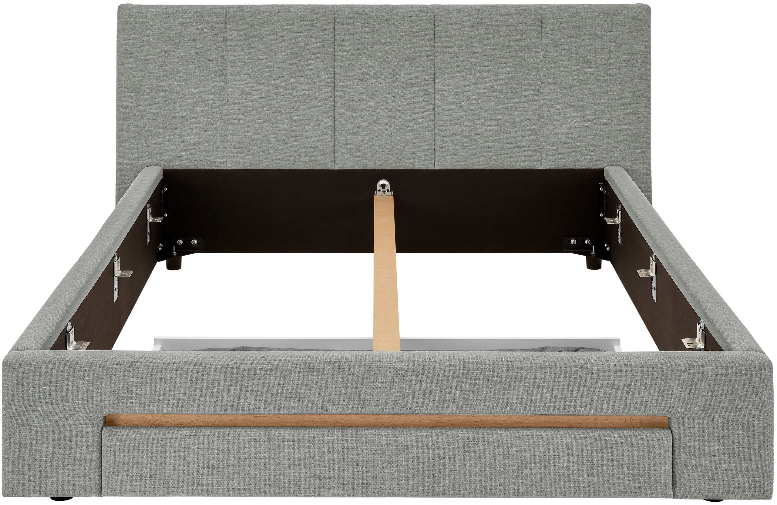 INOSIGN Gestoffeerd bed CiTY/GiRON, bedframe met bedlade, gestoffeerd opbergbed met hondenbed of opberglade, bekleding van corduroy of linnenlook