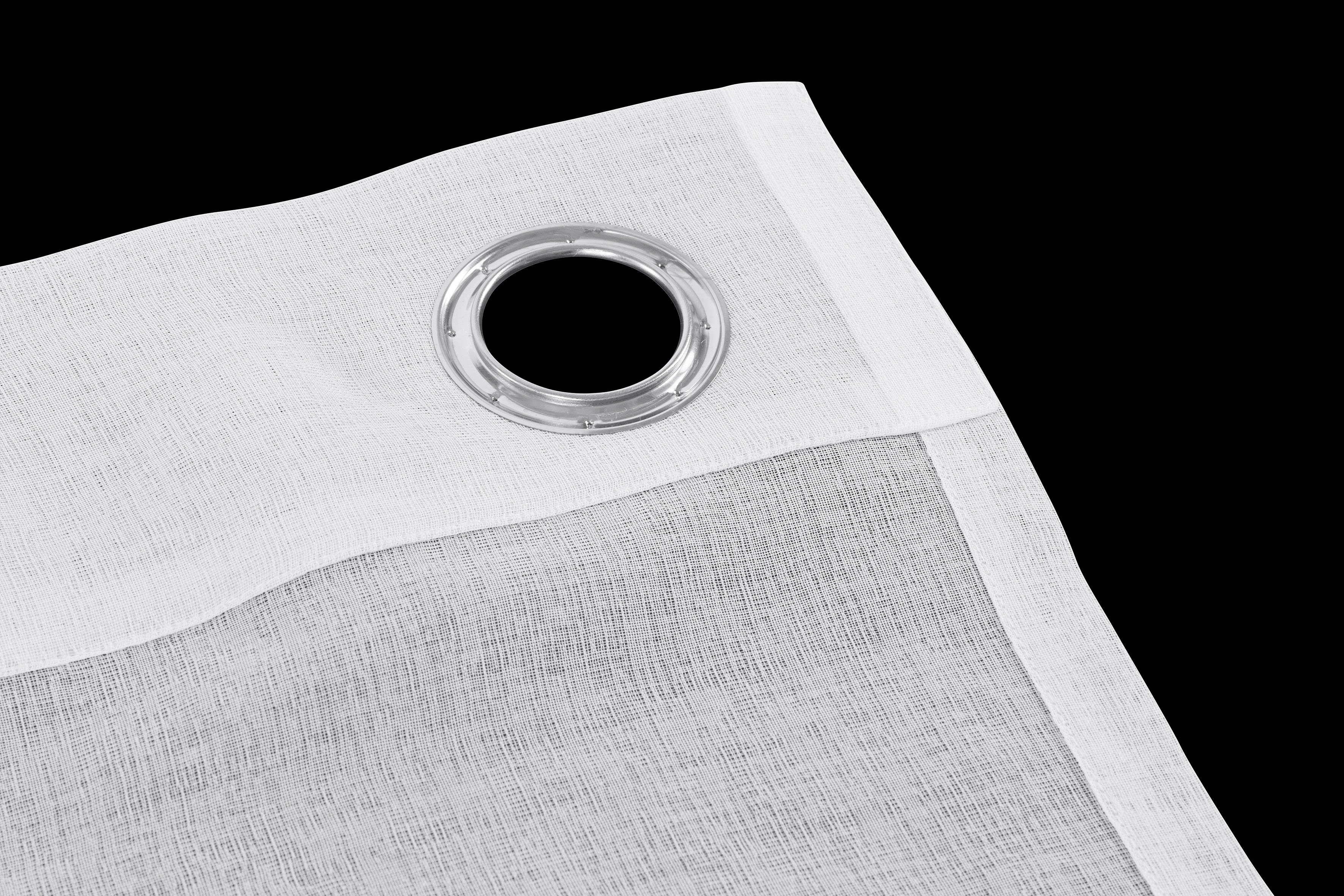 Lüttenhütt Gordijn Josie eenvormige kindergordijn, halfdoorzichtig, monochroom, verschillende maten (1 stuk)