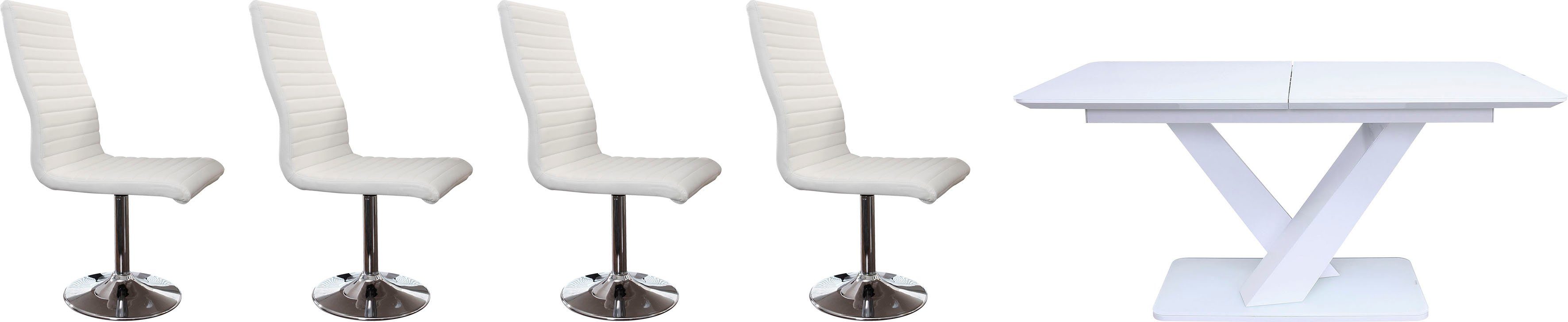 SalesFever Eethoek Tafel met uittrekfunctie (set, 5-delig)