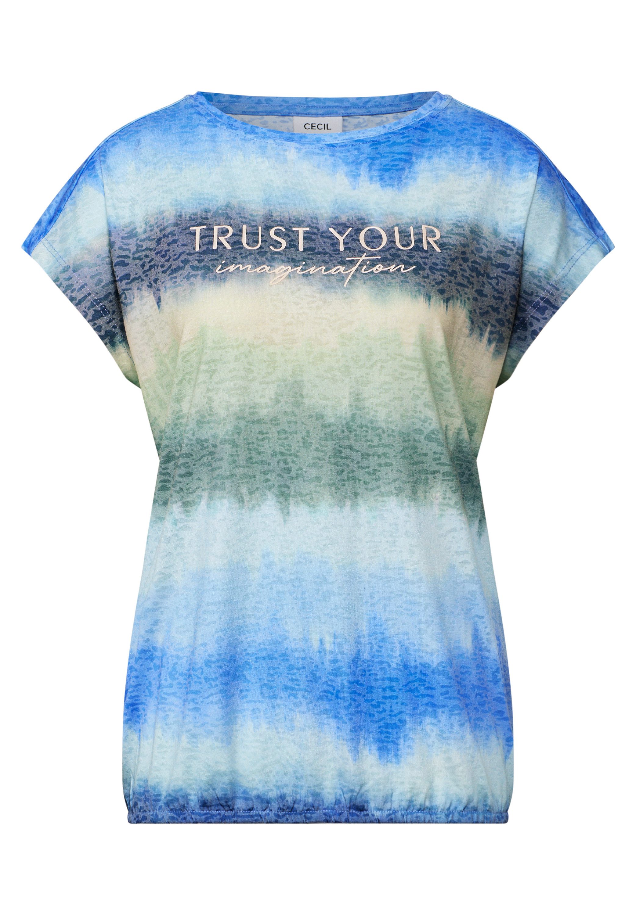 Cecil T-shirt in etskant-look