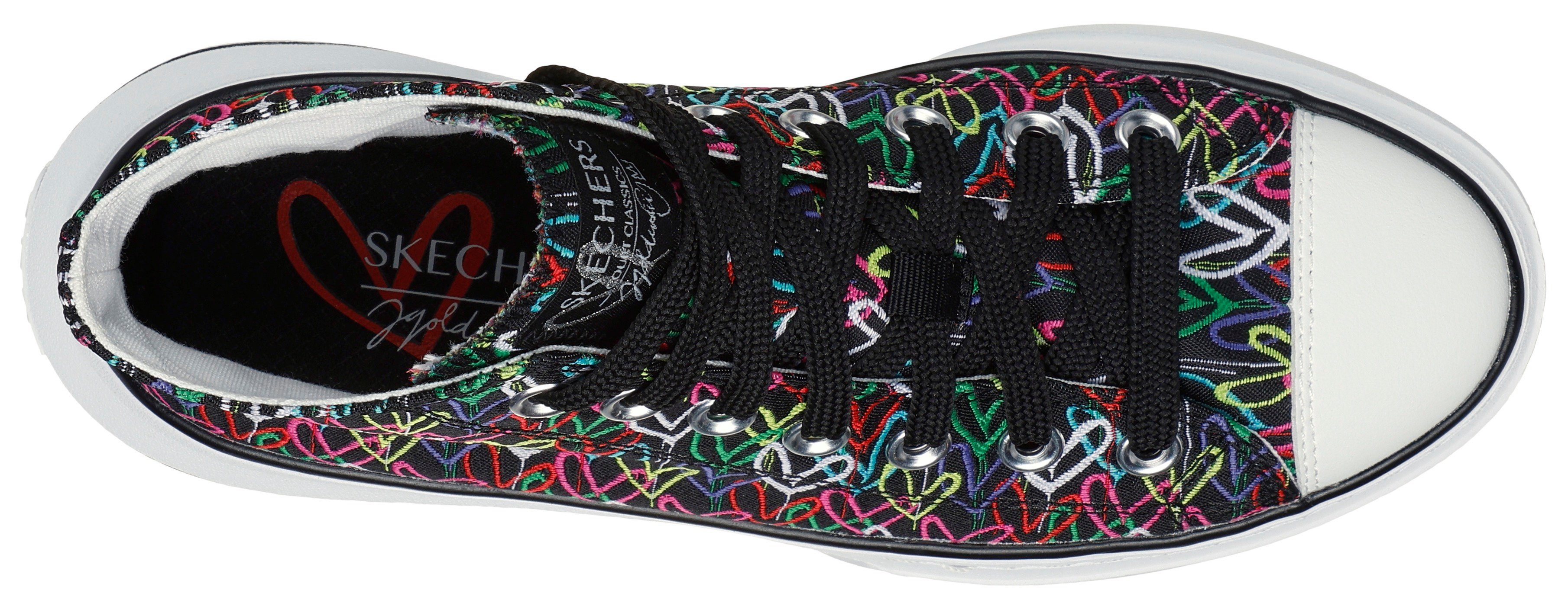 Skechers Sneakers CORDOVA CLASSIC-LOVE LETTERS met schattige hartjesprint, vrijetijdsschoen, lage schoen, veterschoen