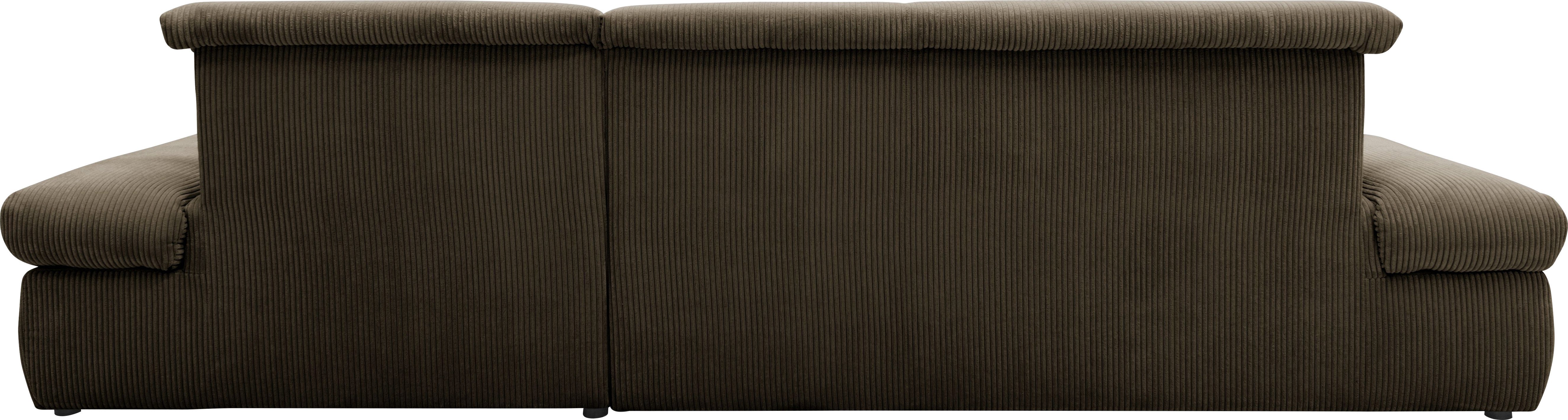DOMO collection Hoekbank Moric Luxe - BxDxH 300x172x80 cm, XXL-formaat L-vorm, 140kg belasting/zitplaats, in cord, chenille, kunstleer