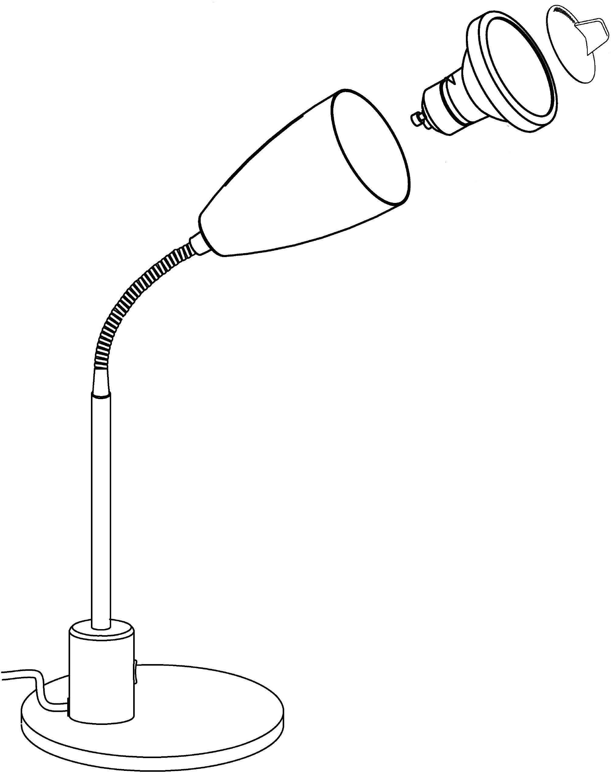 EGLO Tafellamp FOX tafellamp antraciet, chroom, incl. lichtbron, LED, leeslamp