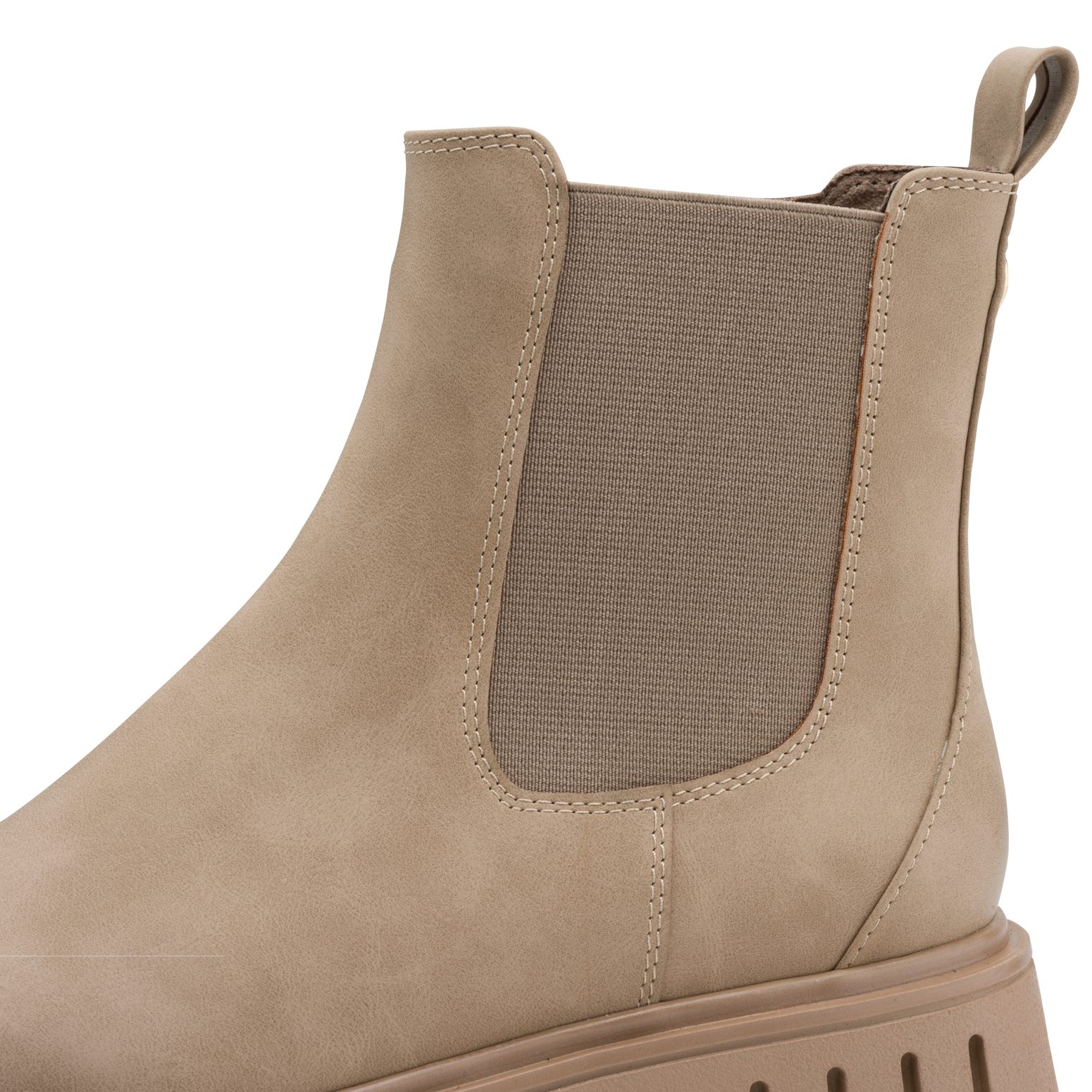 Marco Tozzi Chelsea-boots , sleehak, plateau, enkellaars met feel me-uitrusting, g-wijdte