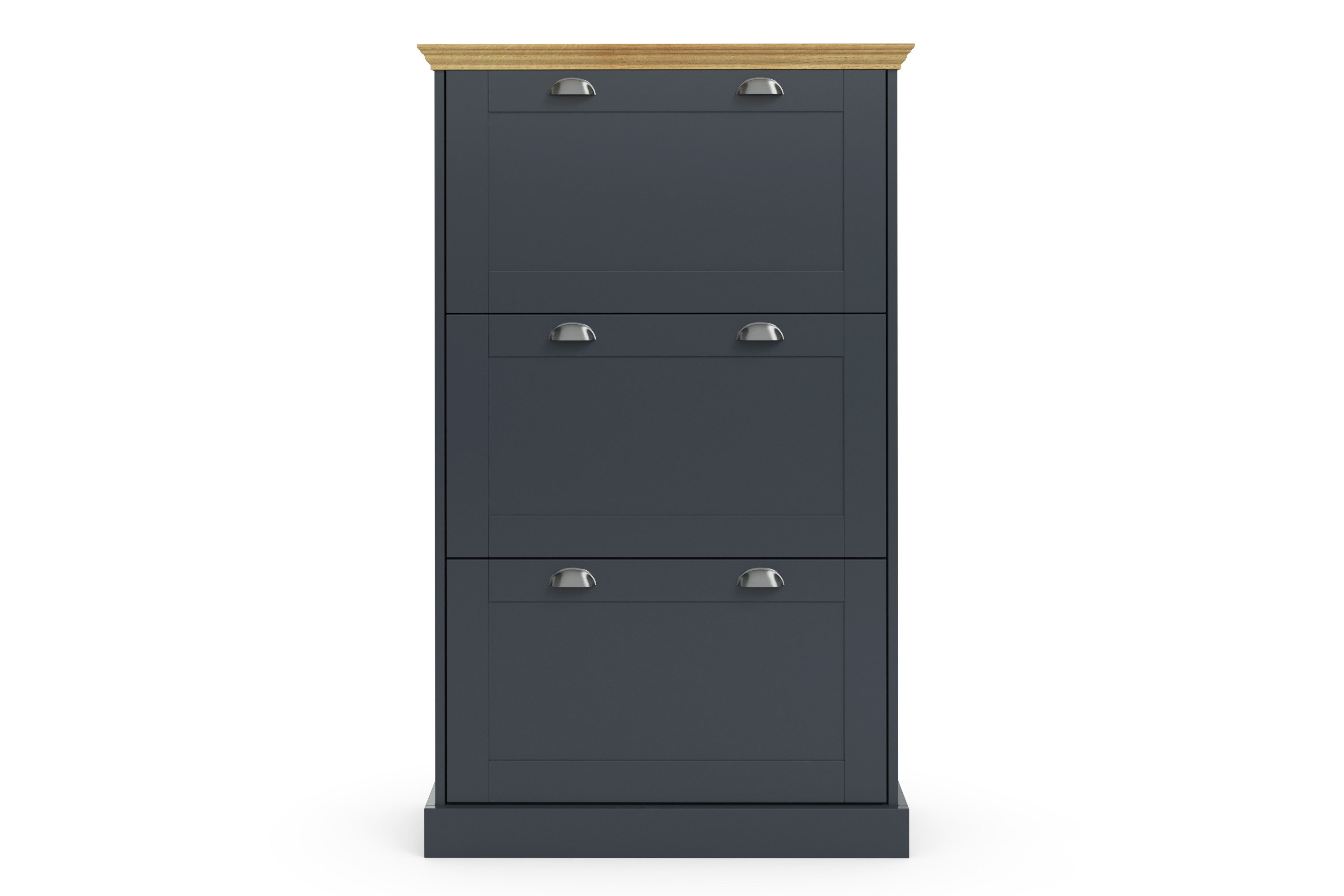 Home affaire Schoenenkast Motala met 3 kleppen, plaats voor 18-20 paar schoenen, breedte 80 cm, hoogte 132 cm